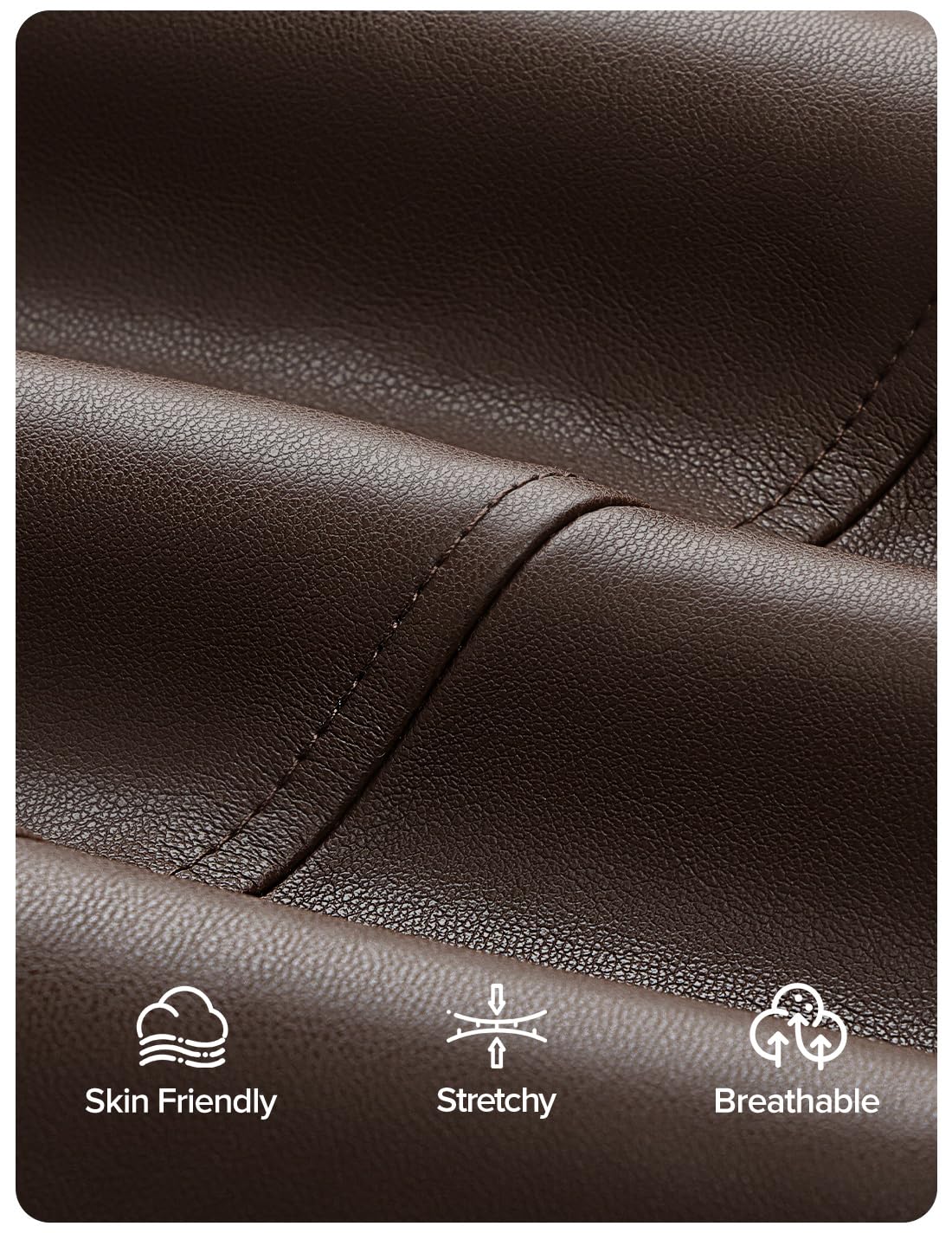 ZESICA Women's Faux Leather Jackets Oversized Fall Fashion Button Motorcycle Coats Outwear 2026 Winter Outfits Clothes,Brown,Medium
