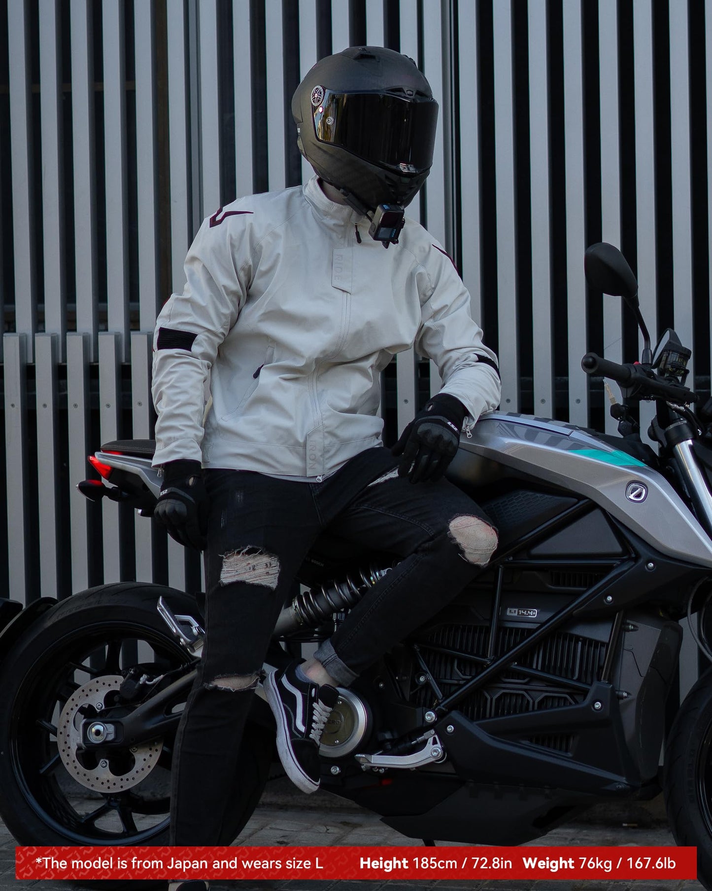 RIDEIRON Motorcycle Riding Jacket Waterproof for Men All Season
