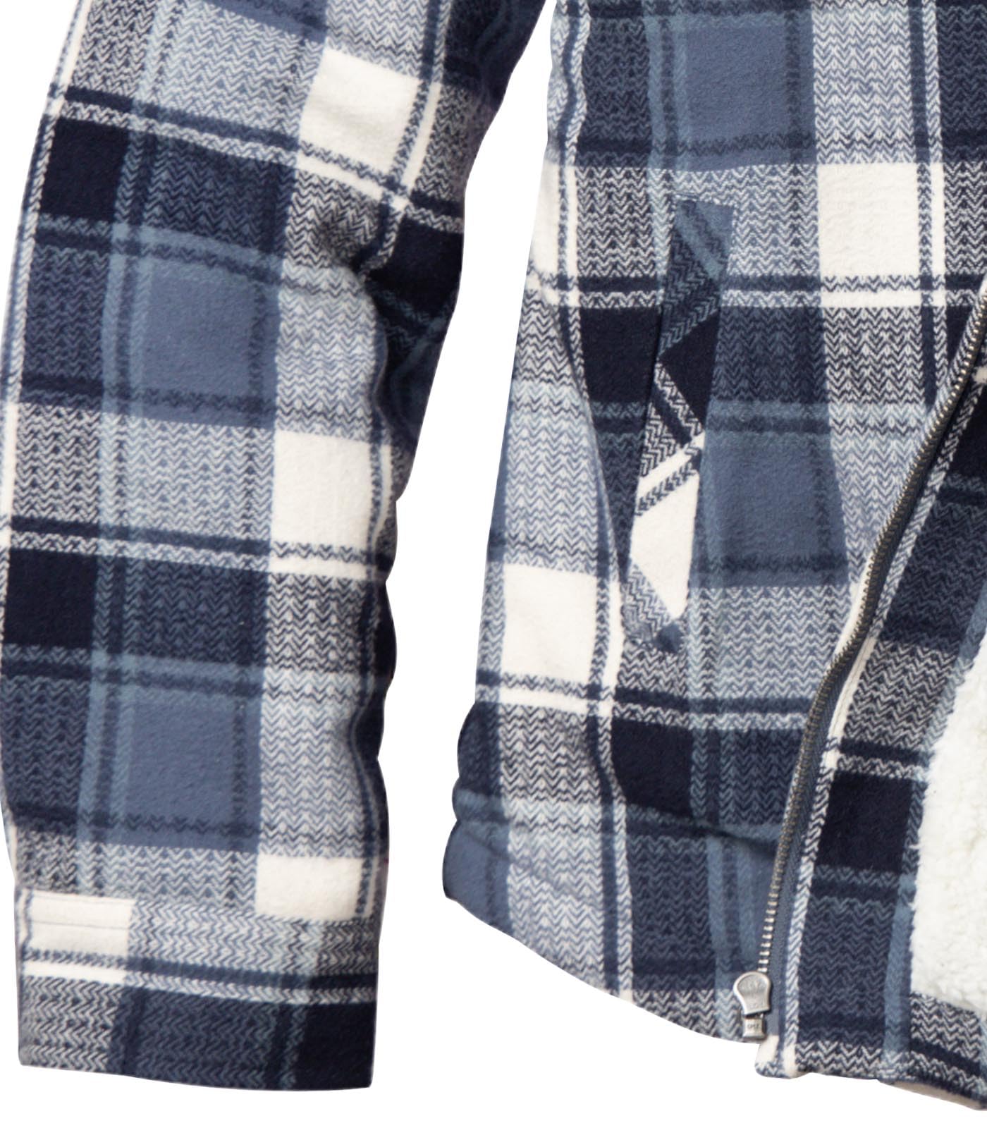 Legendary Whitetails Womens Hooded Shacket Berber Lined Shirt Jacket, Midnight Moon Plaid, XXL
