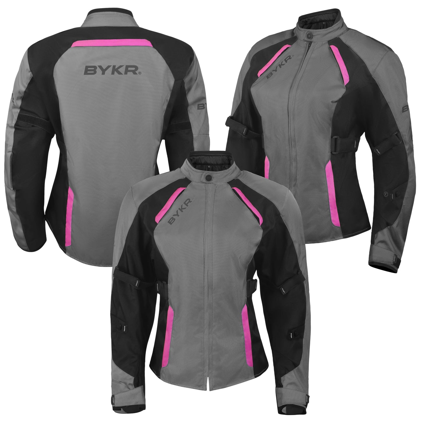 BYKR Womens Motorcycle Jacket For Women Ladies Motorsports Enduro Biker Adventure CE Armored Powersports Protective Gear for Female Motorbike Riders Jackets (GP,2XL)