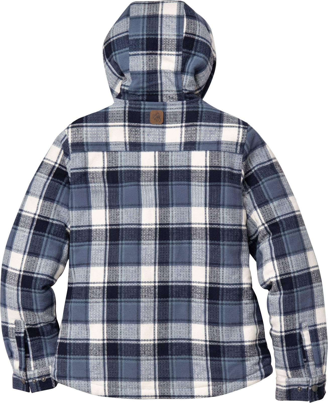 Legendary Whitetails Womens Hooded Shacket Berber Lined Shirt Jacket, Midnight Moon Plaid, XXL