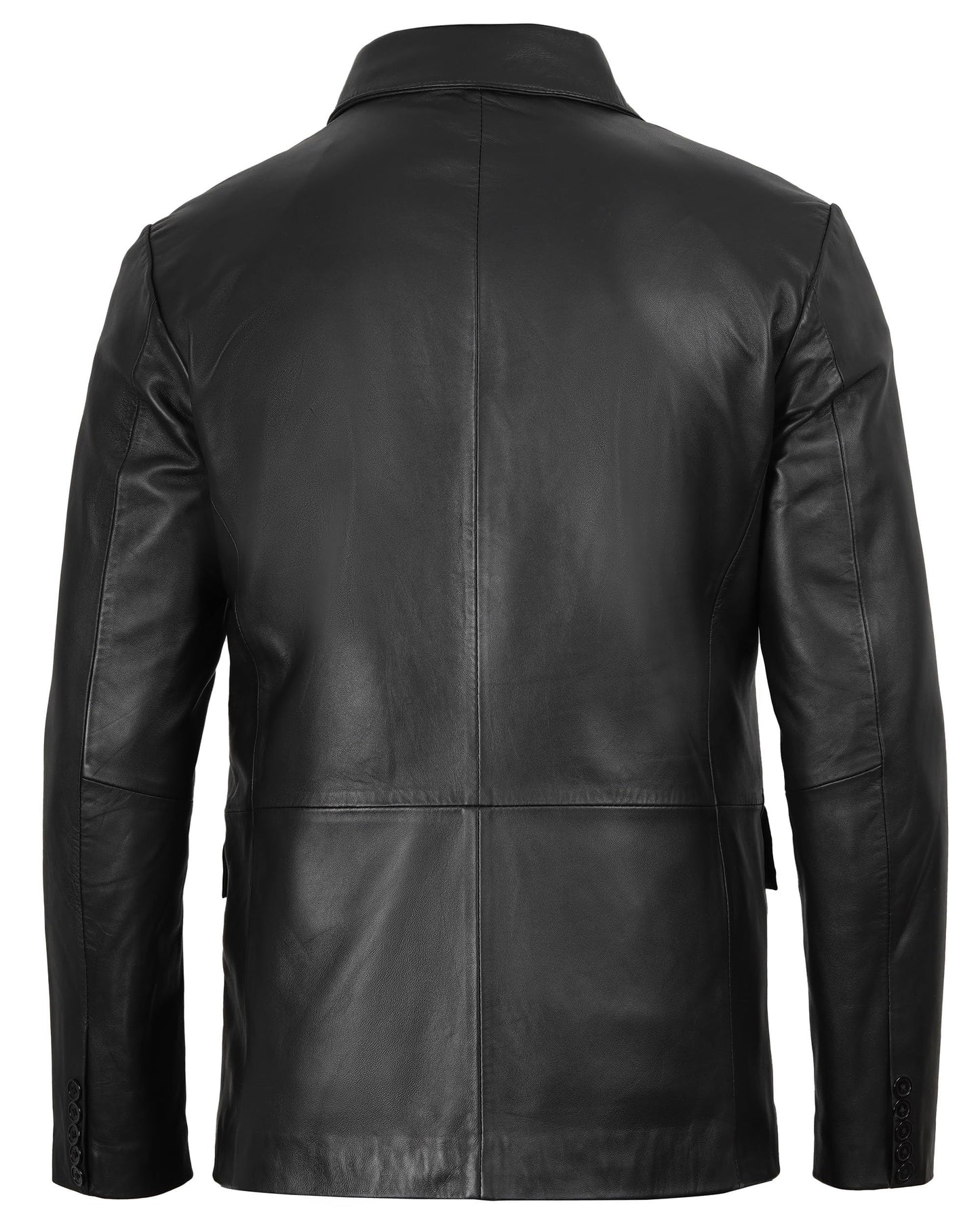fjackets Premium Men's Leather Blazer - Classic Style, Lightweight Design, Genuine Lambskin, Perfect for Business and Special Occasions | [1505205] XL