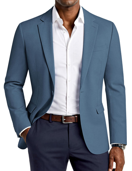 PJ PAUL JONES Casual Sport Coat for Men Stylish Regular Fit Sport Jacket Summer Blazers Denim Blue
