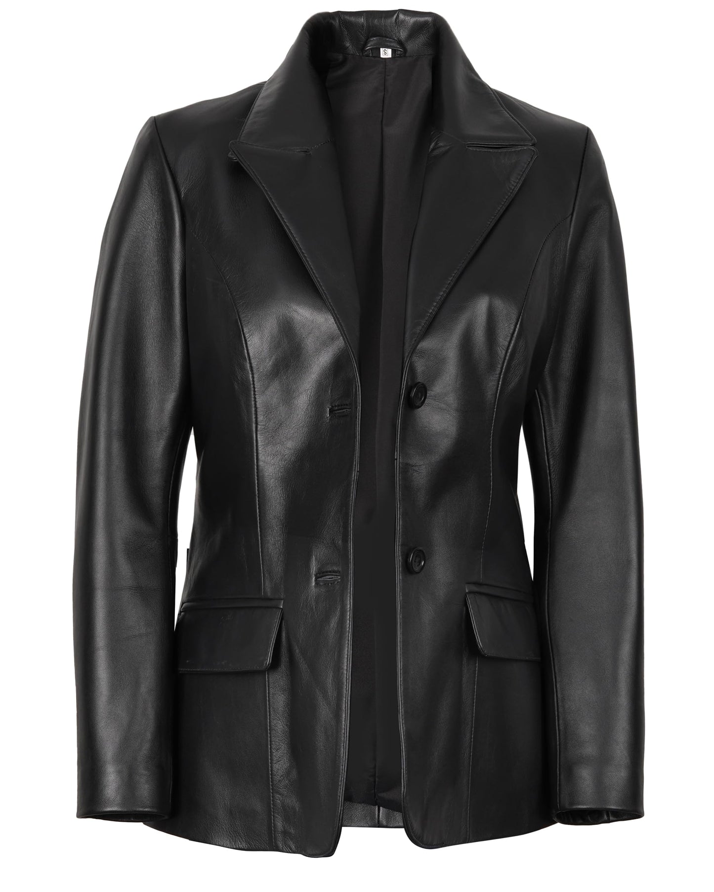 Decrum Black Leather Blazer Women - Blazer Jackets For Women | [1308964] Vcenza Black, L