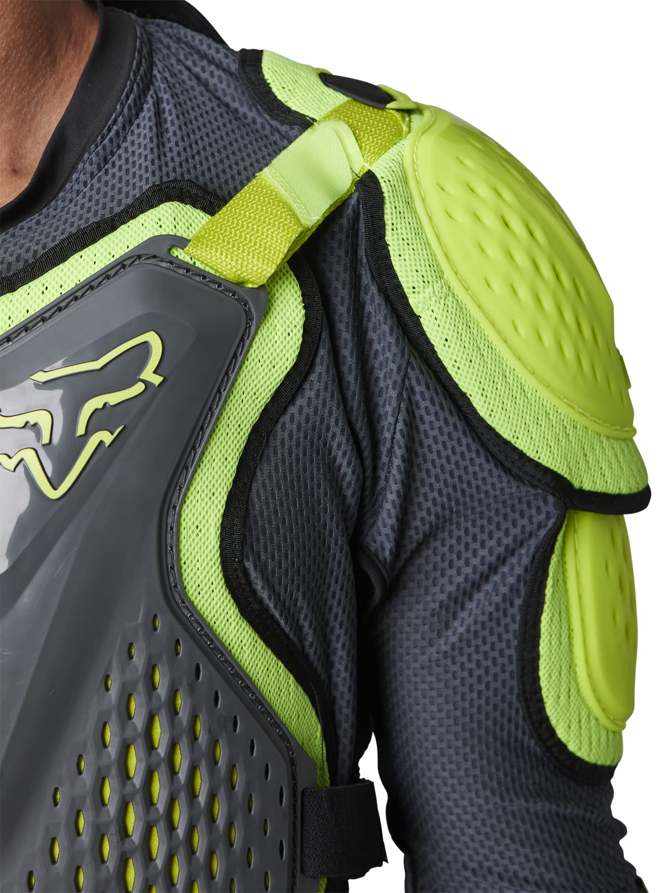 Fox Racing Titan Sport Motocross Dirt Bike Chest Guard Jacket, Dark Shadow, Large