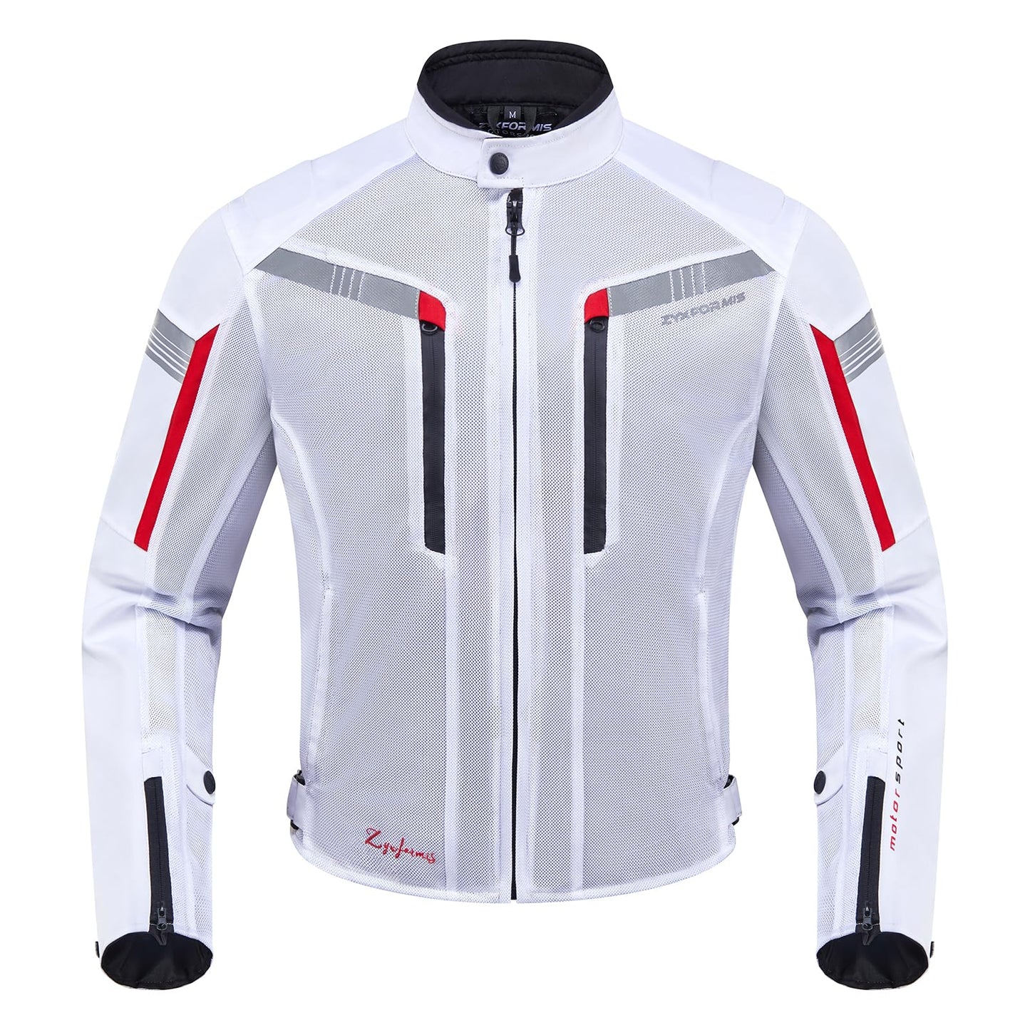 Zyxformis Motorcycle Jacket for Men, CE Armored Mesh Motorbike Jacket for Summer, Breathable Protective Gear for Motorcycling