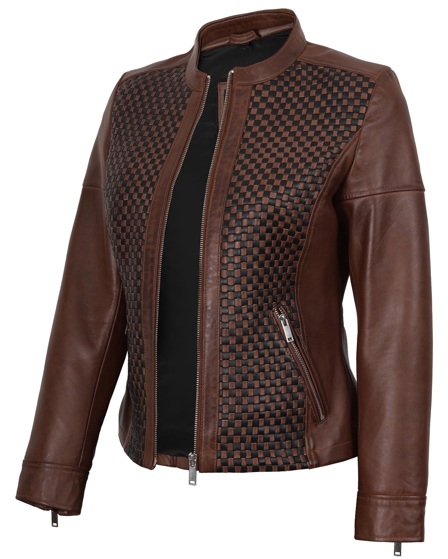 Decrum Brown Leather Jacket Women | [1311532] Maude Brown, S
