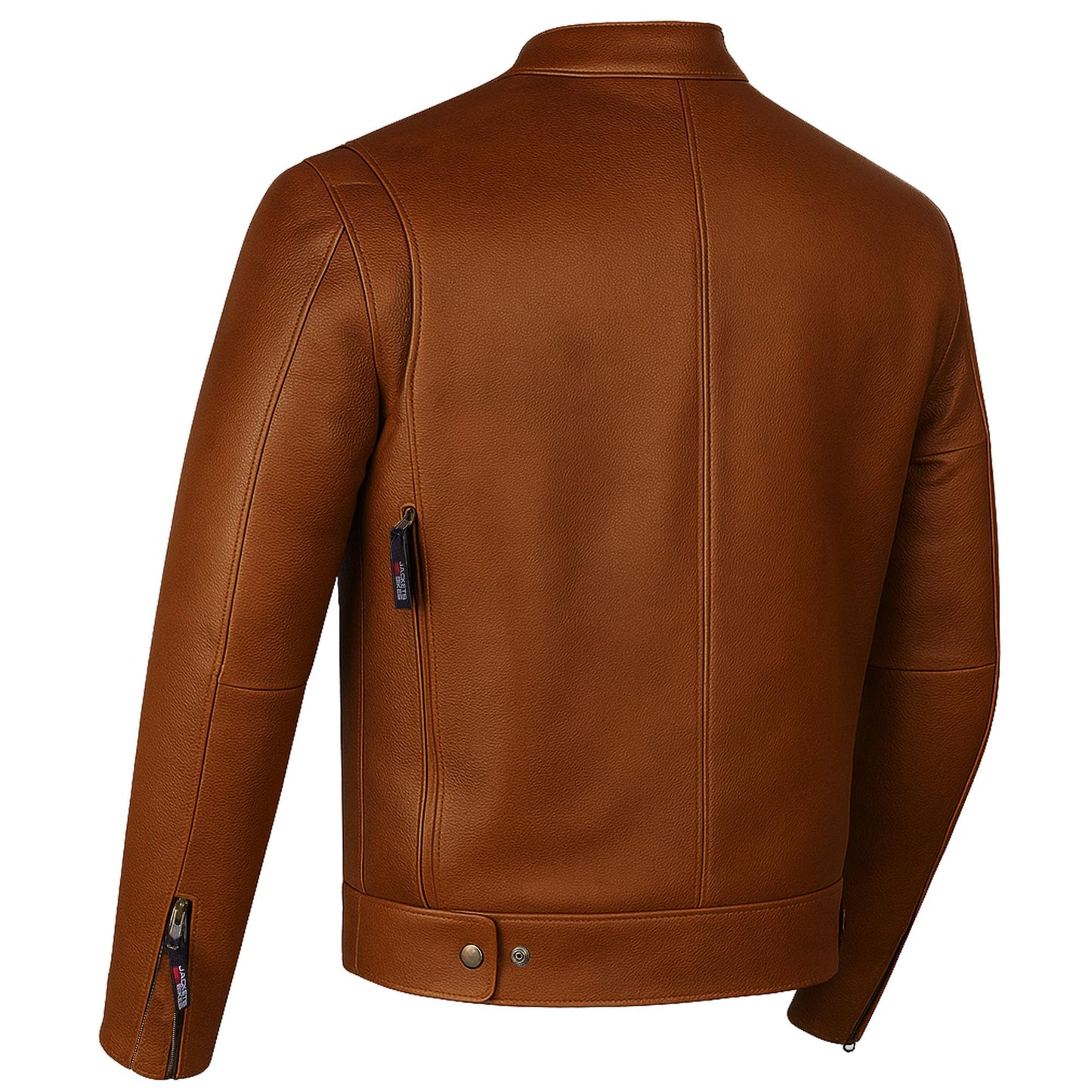 COMMUTER Men's Motorcycle Jacket, Premium Buffalo Leather, CE Armor - Ventilation, Utility Pockets, Cruiser Biker Tan XL