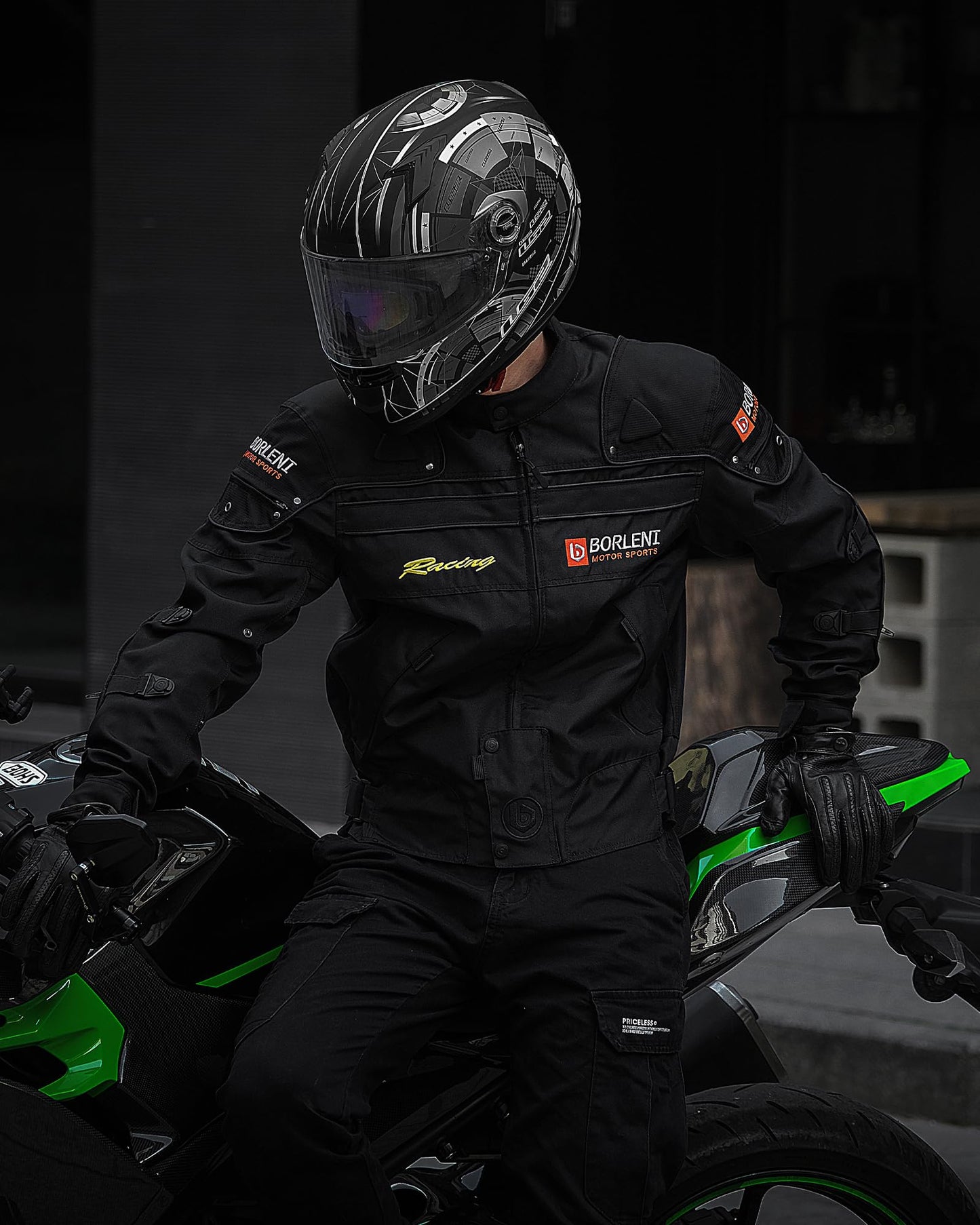 BORLENI Motorcycle Jacket Motorbike Riding Jacket Windproof Motorcycle Full Body Protective Gear CE Armor All Season