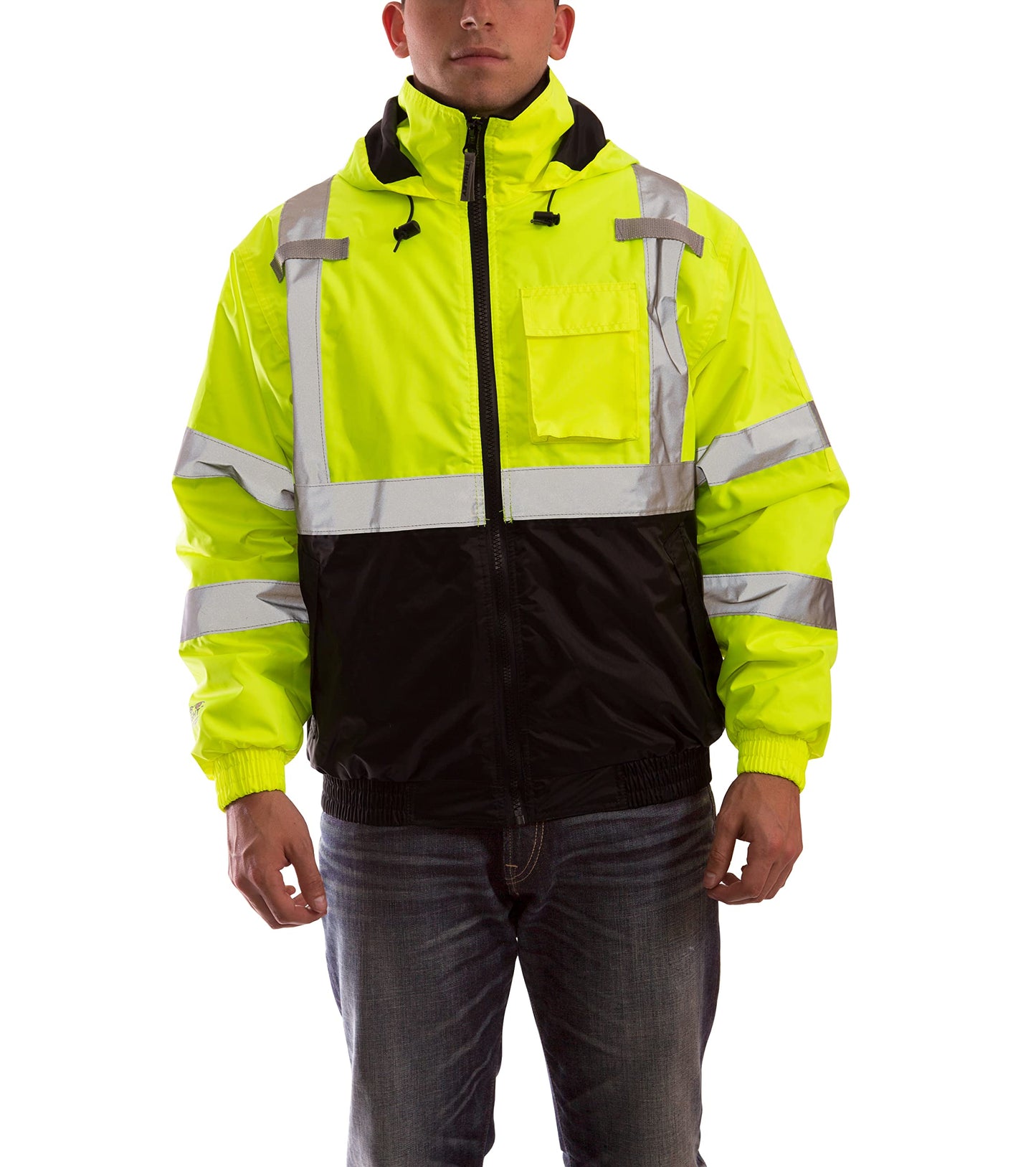 TINGLEY Rubber J26112 Bomber II Jacket, Large, Fluorescent Yellow-green, (633567)