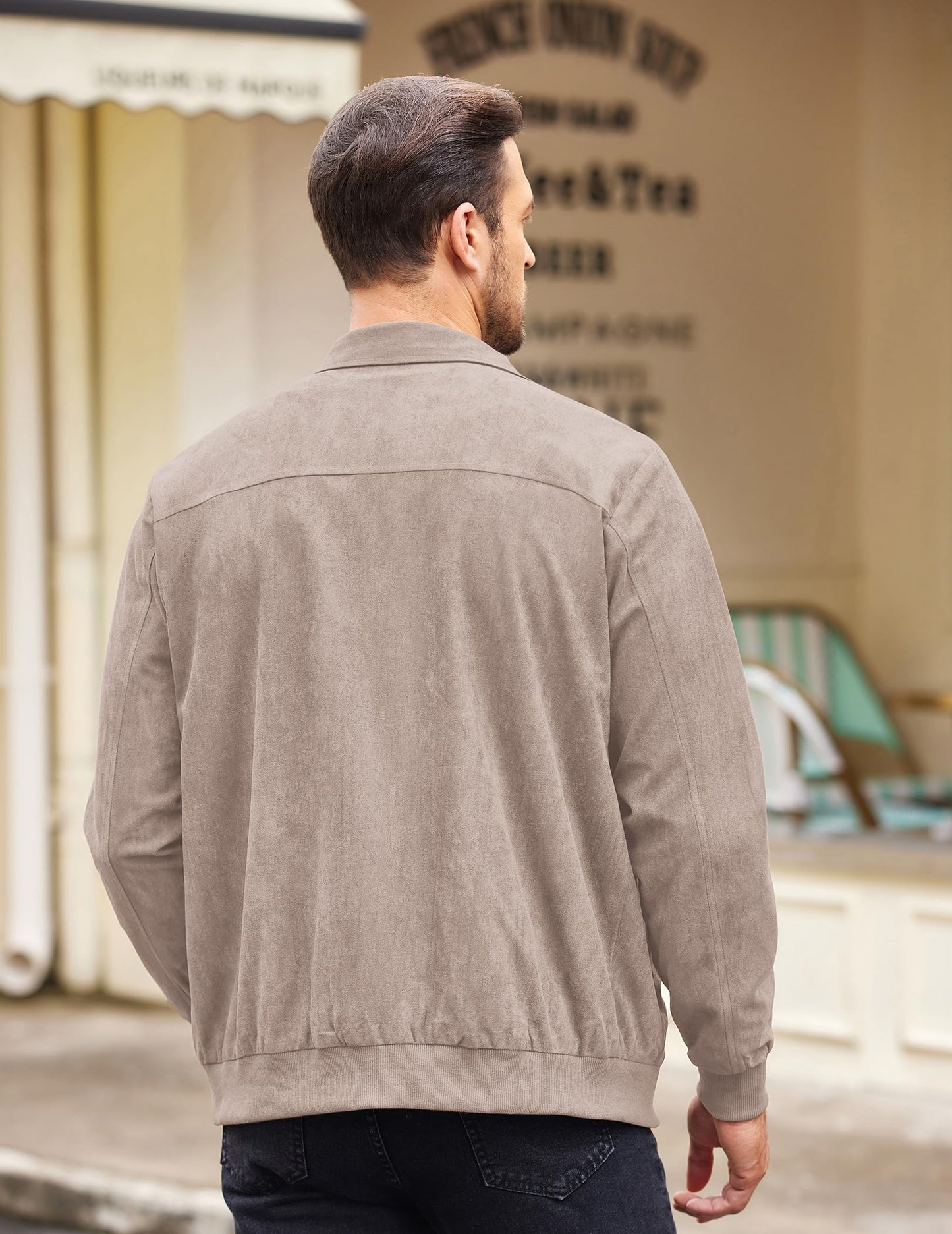 COOFANDY Men's Lightweight Ruffle Shawl Collar Cardigan Open Front Long Length Drape Cape Overcoat