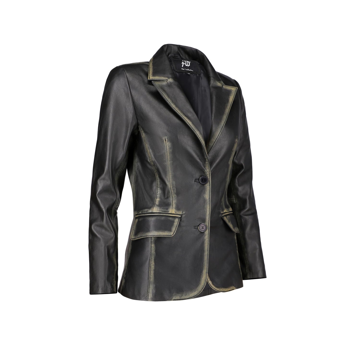Jild Classic Style Leather Blazer Women - Casual Coat Leather Jacket Women (LC-Rub-XXL)