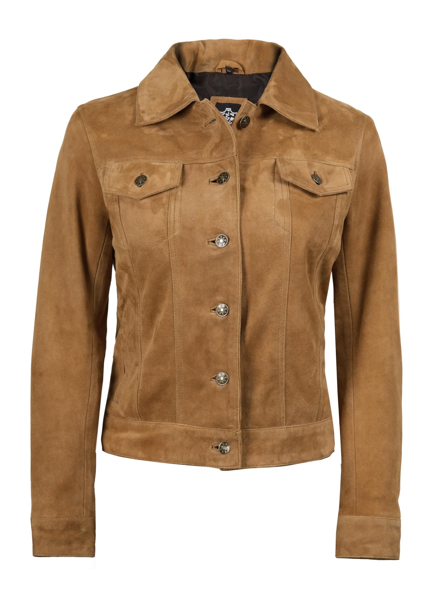 fjackets Leather Jacket Women - Real Lambskin Leather Jacket For Women Shirt Collar Style| Fernando Light Brown, [1318854] L