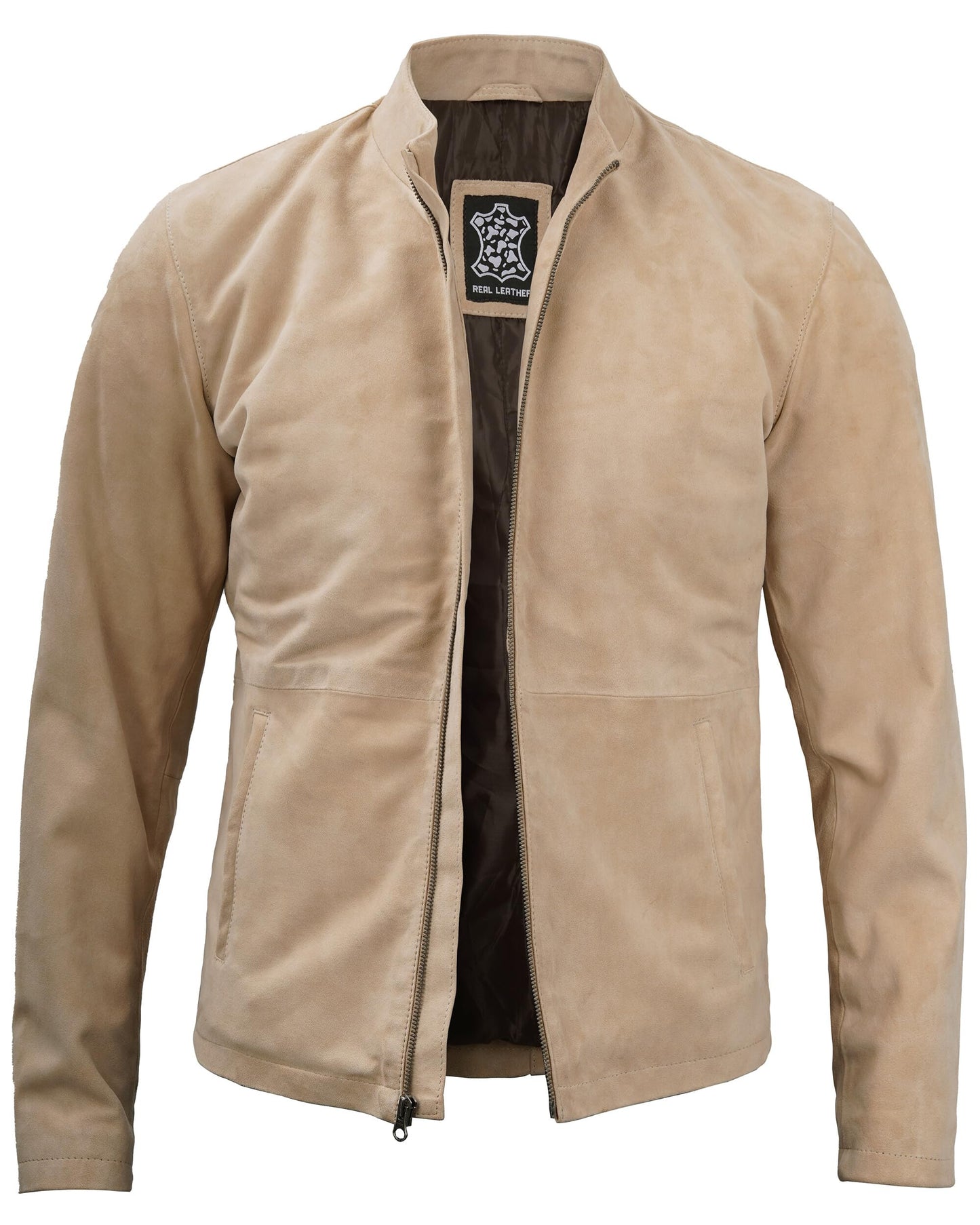 fjackets Suede Jacket Men - Real Suede Leather Jacket Men Disc | [1100356] Moroco Camel, 2XL