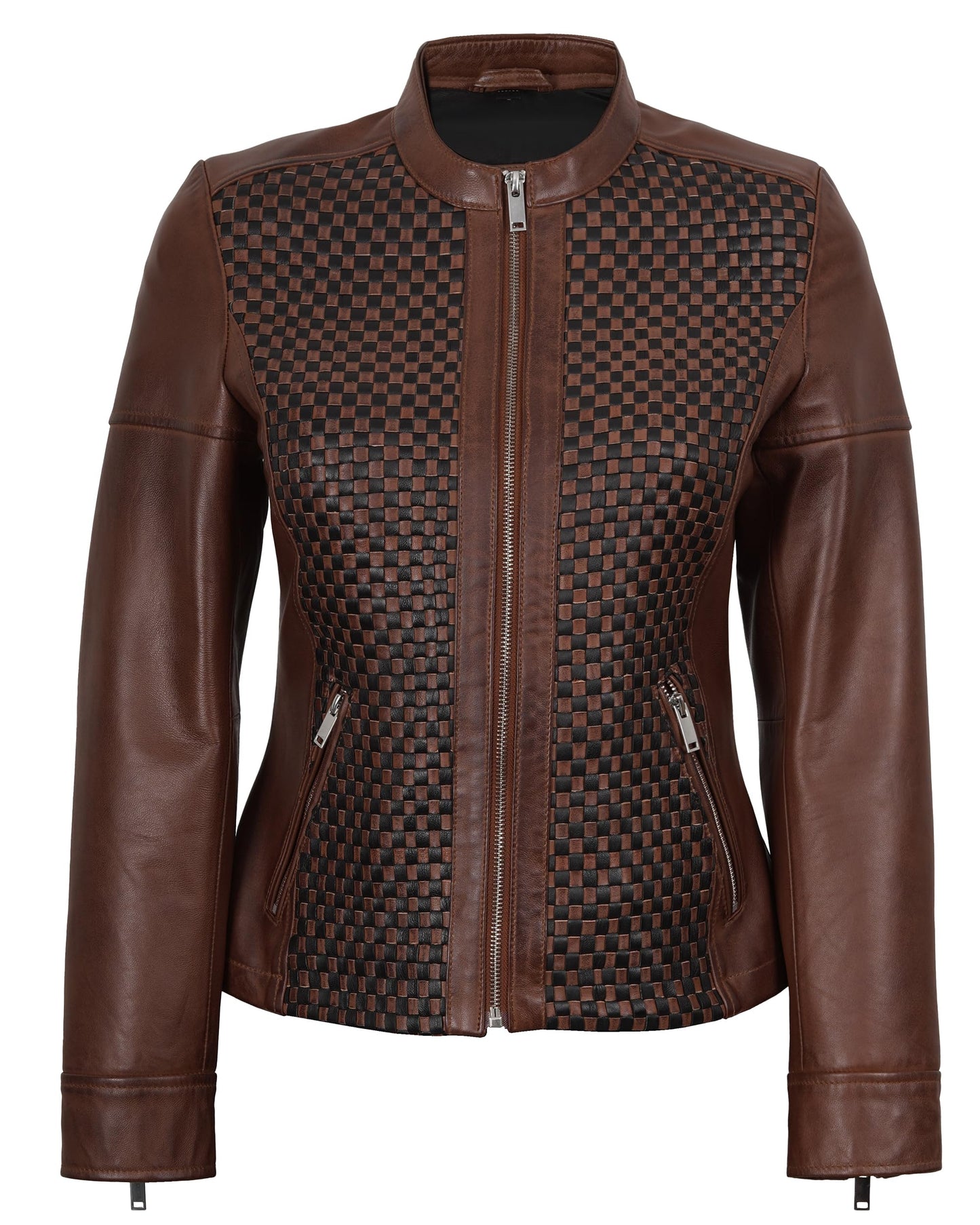 Decrum Brown Leather Jacket Women | [1311532] Maude Brown, S