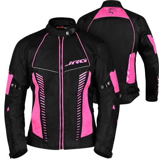 J.A.G. JAG Touring Motorcycle Jacket for Women, All Season Adventure Women's Dual Sport Jacket with CE Armor Cordura Fabric
