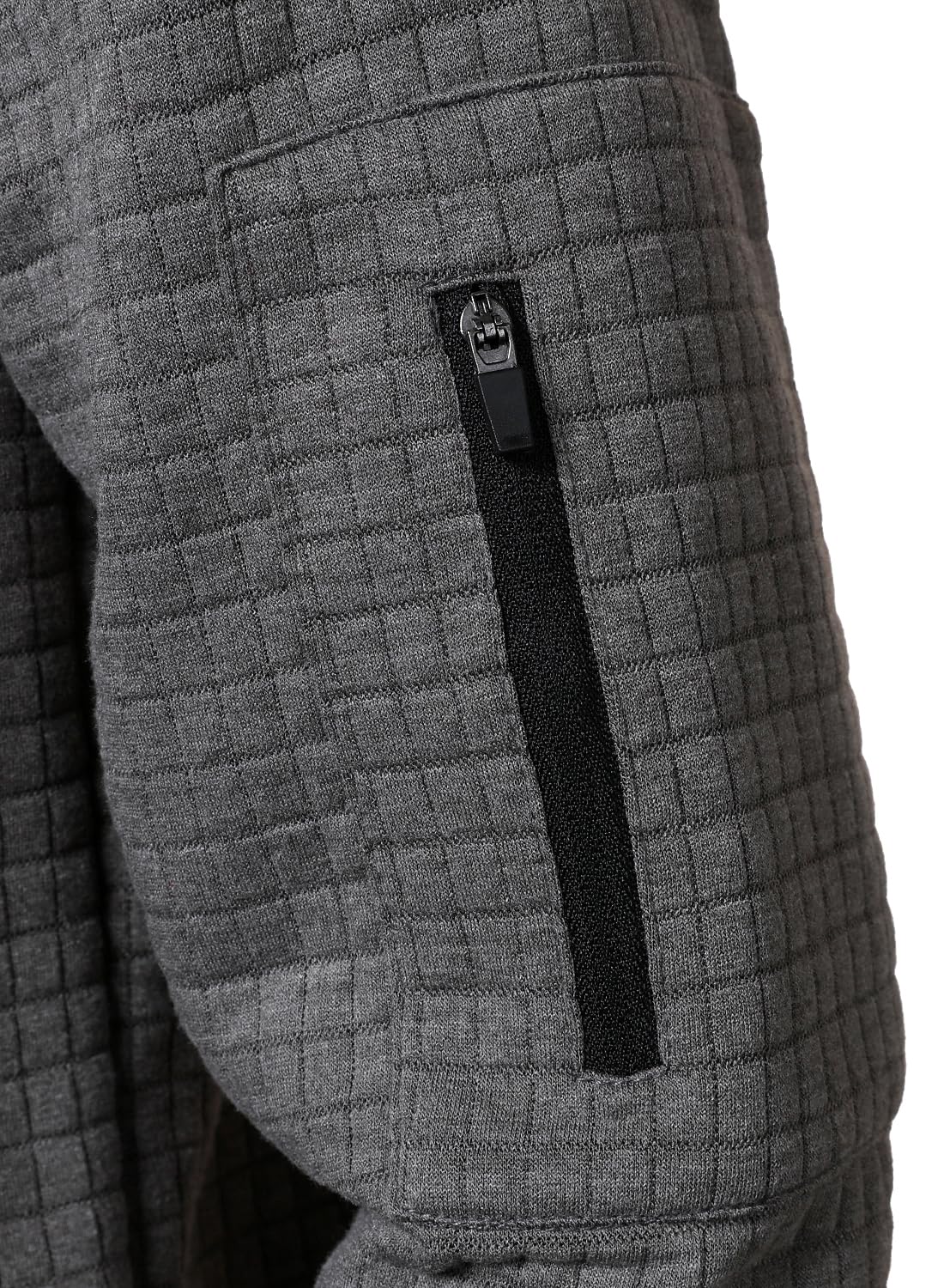 HOOD CREW Men’s Lightweight Casual Jackets Varsity Bomber Jacket Coat with Zipper Dark Grey L