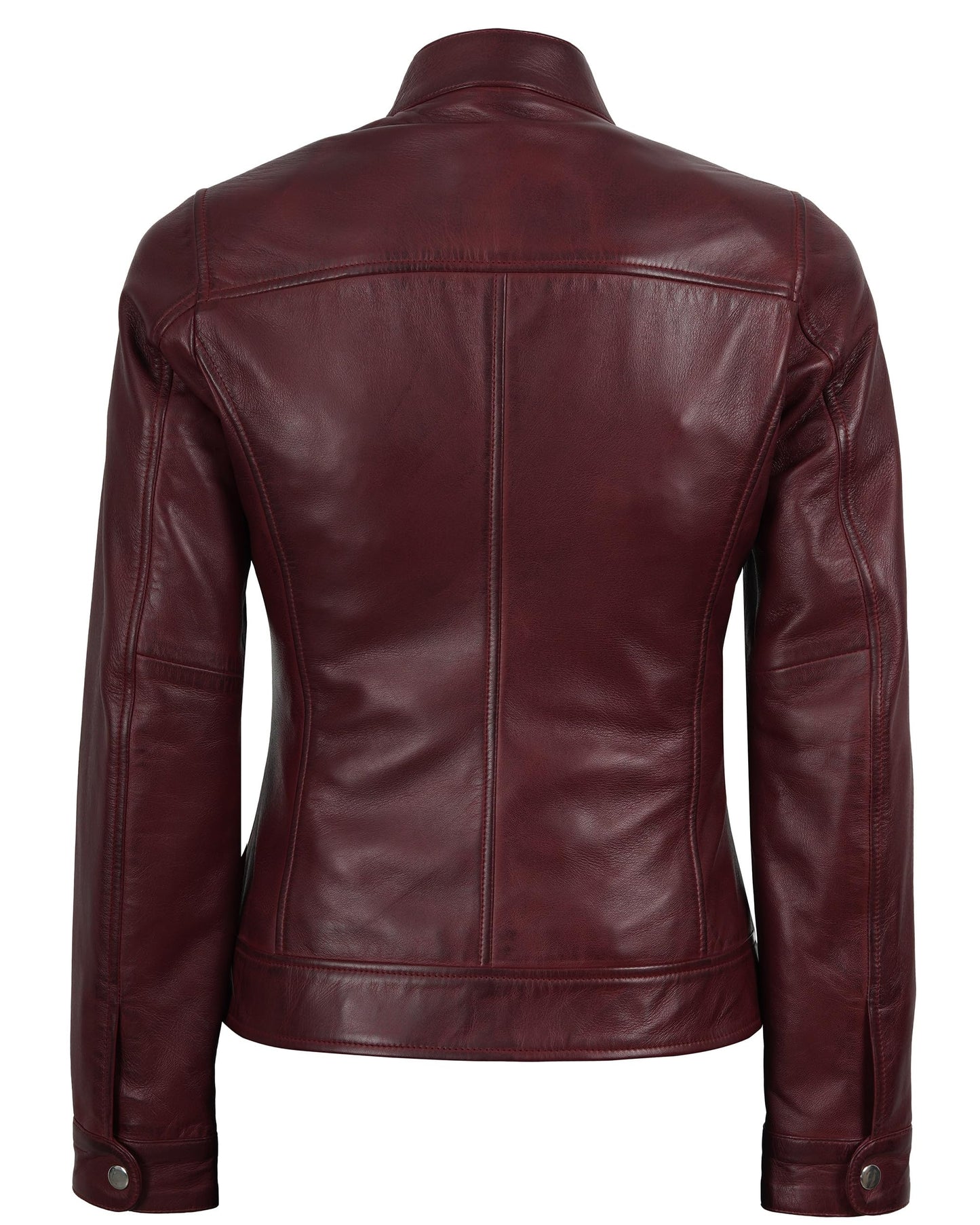 Decrum Real Leather Jacket women - Women Leather Jacket | [1332843] Bickford Maroon, M