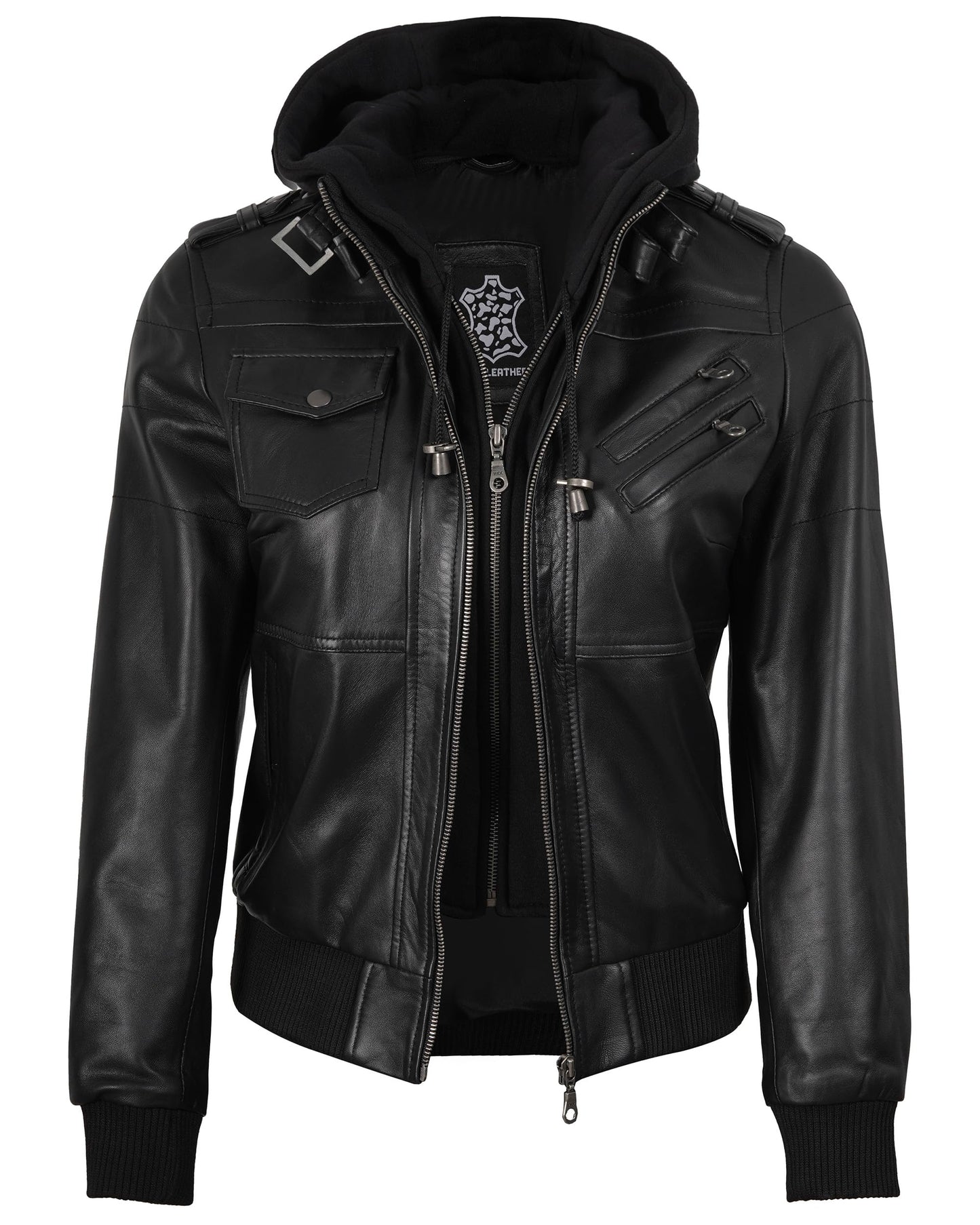 Blingsoul Biker Leather Jacket Women | [1313622] Edinburgh Black, S