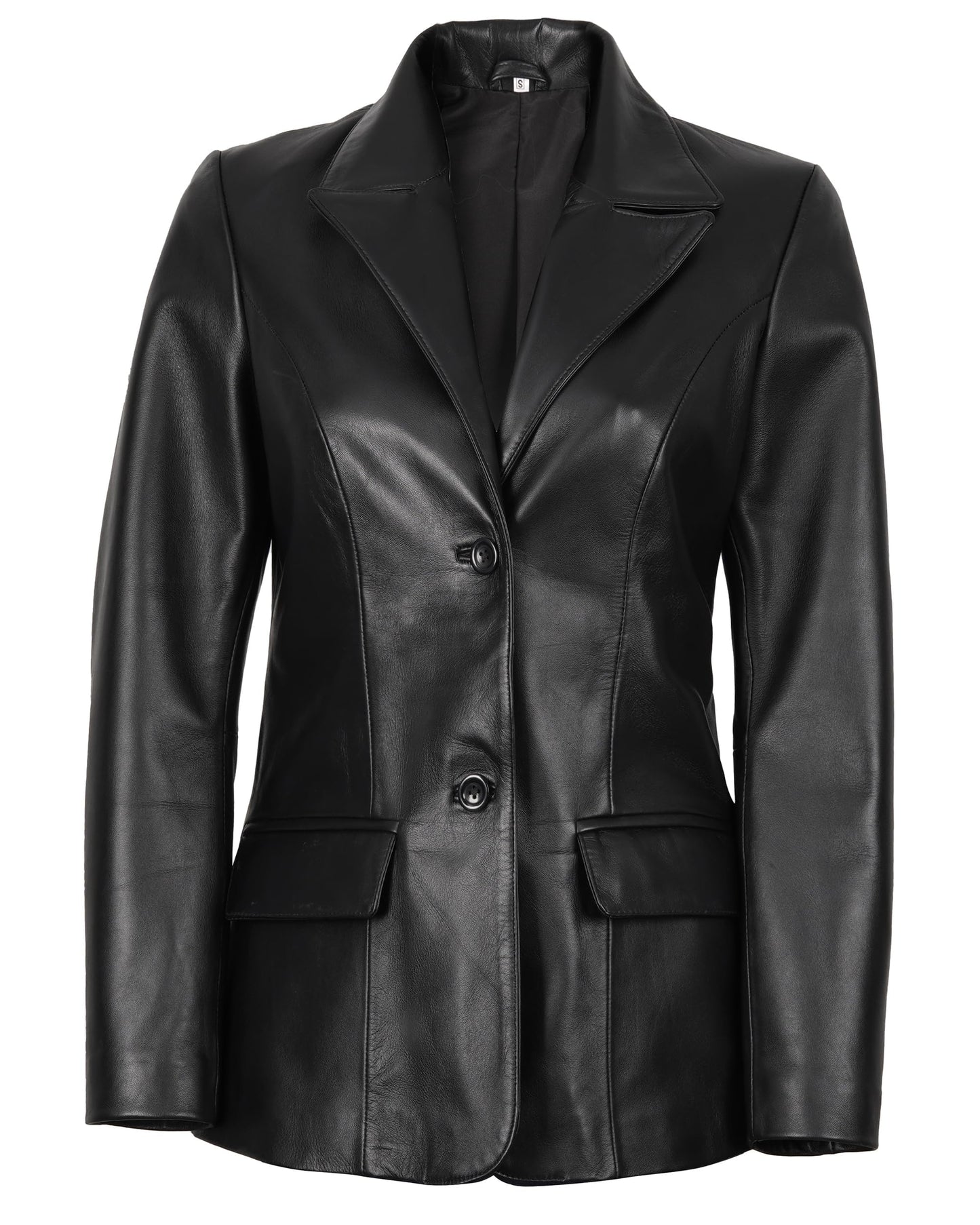 Decrum Black Leather Blazer Women - Blazer Jackets For Women | [1308964] Vcenza Black, L