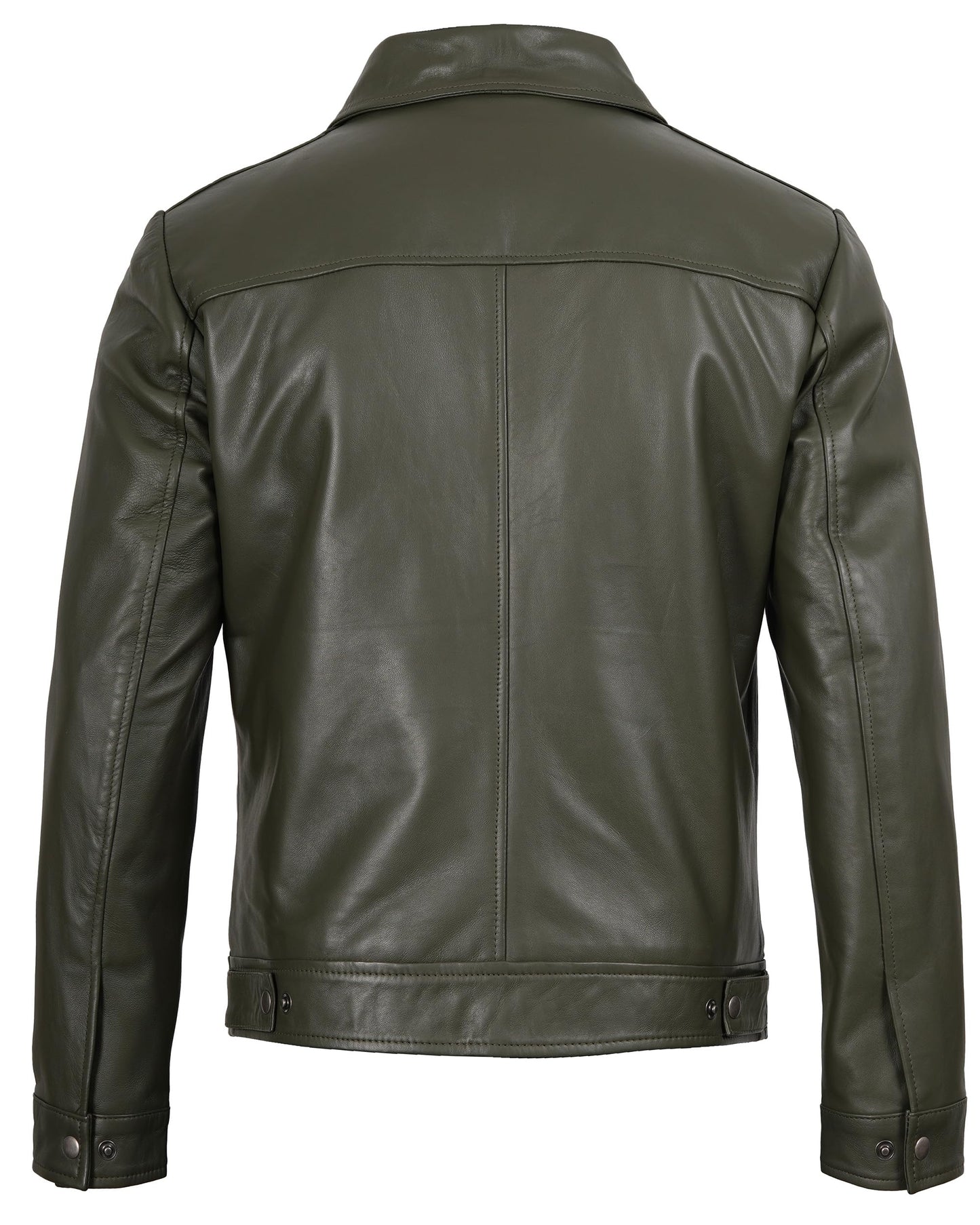 Decrum Vintage Leather Jacket - Leather Jacket Mens | [1124084] Jse Olive Grn, L