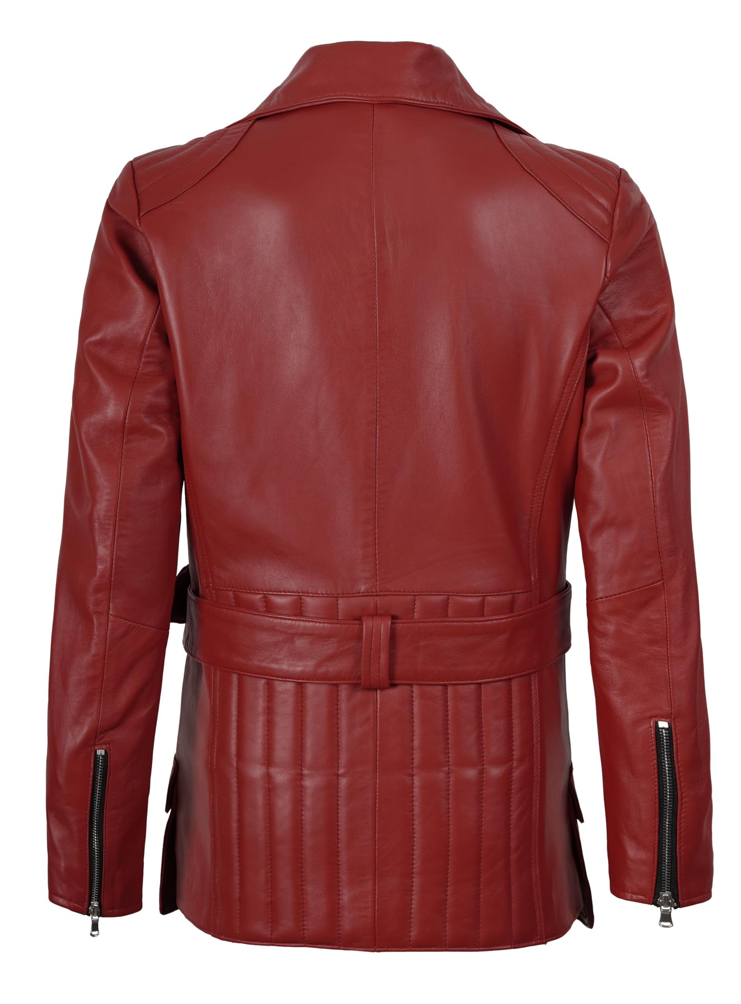 Decrum Disc Leather Jackets for Women - Women Leather Jacket | [1326812] Victoria Red, S