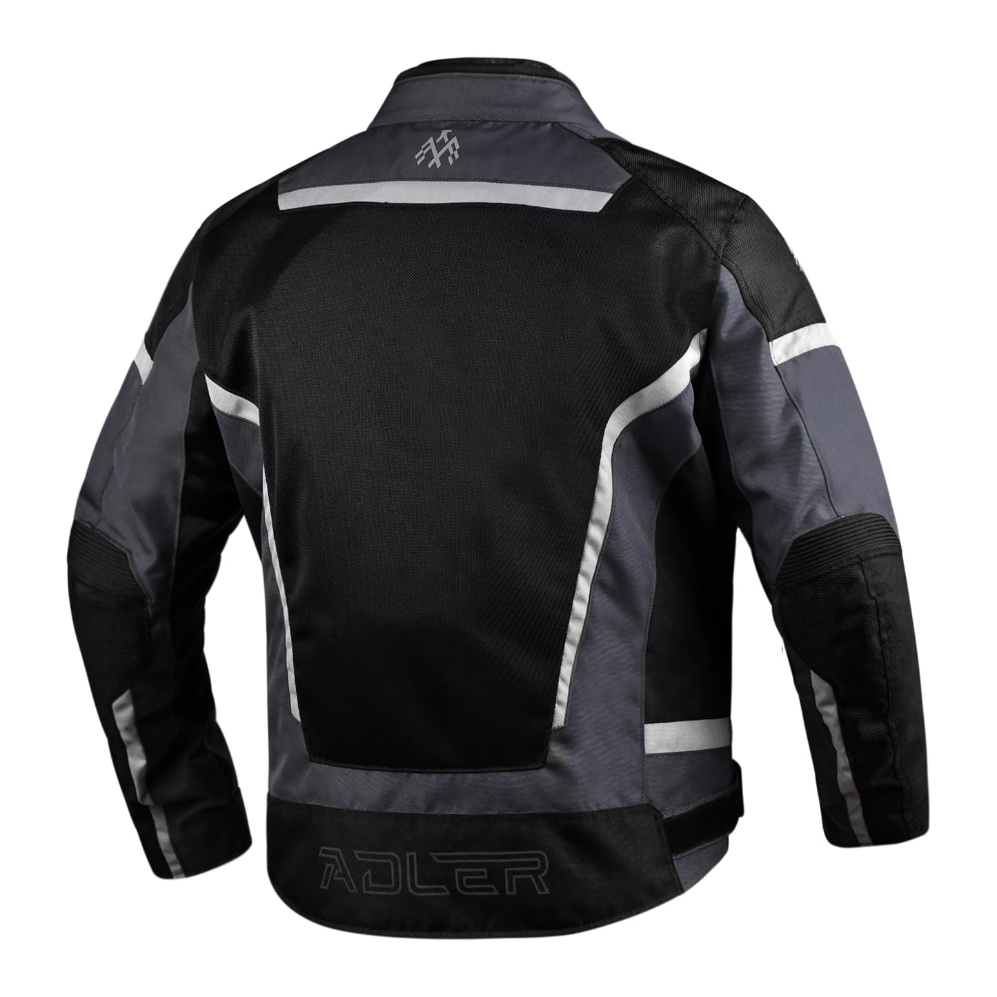 ADLER PRODUCTS Motorcycle Jacket for Men, AUSTIN AIR 1.0 Mesh Motorcycle Armor Jacket, CE Certified With Detachable Rain Liner (US, Alpha, X-Large, Regular, Regular, Gray)