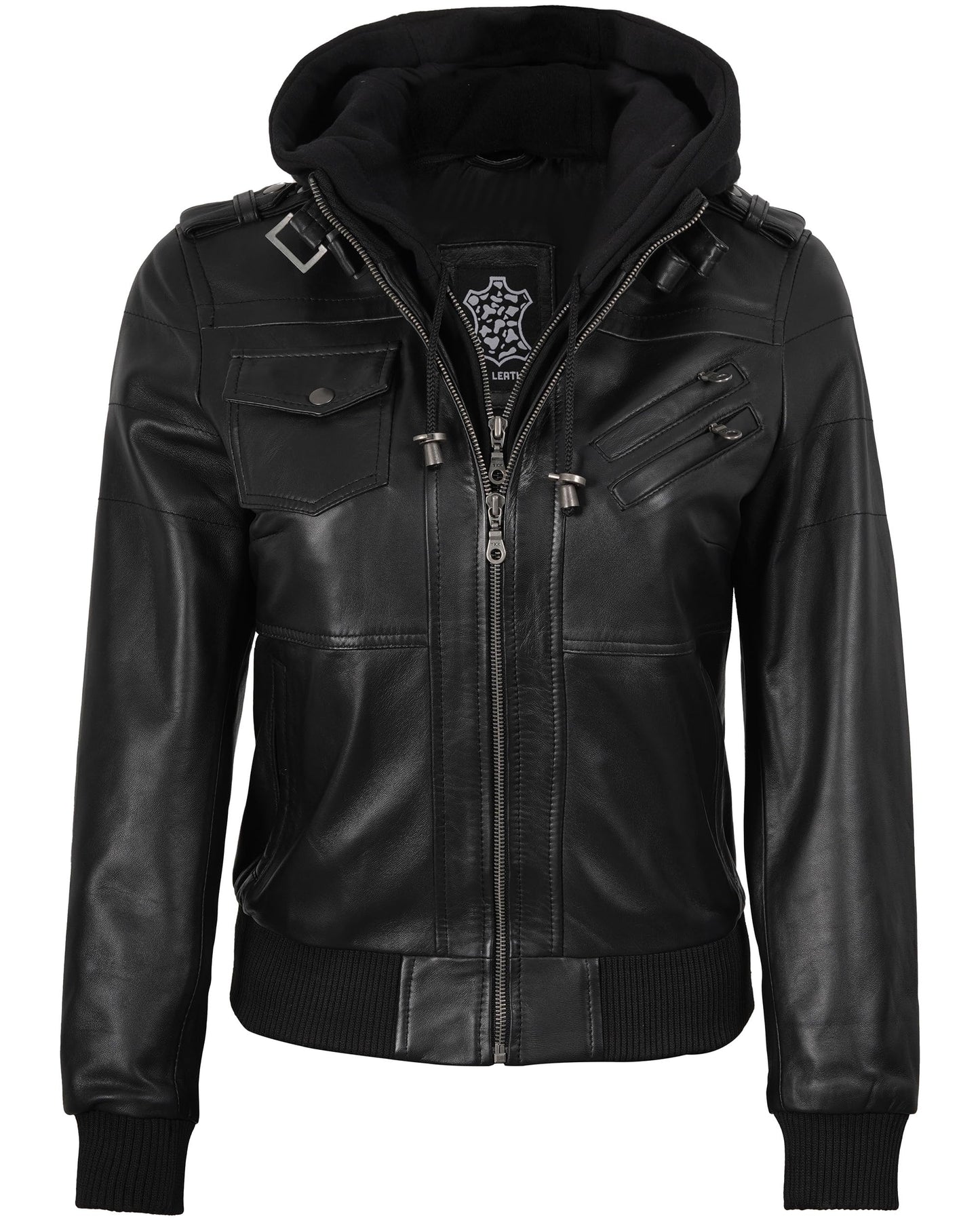 Blingsoul Biker Leather Jacket Women | [1313622] Edinburgh Black, S