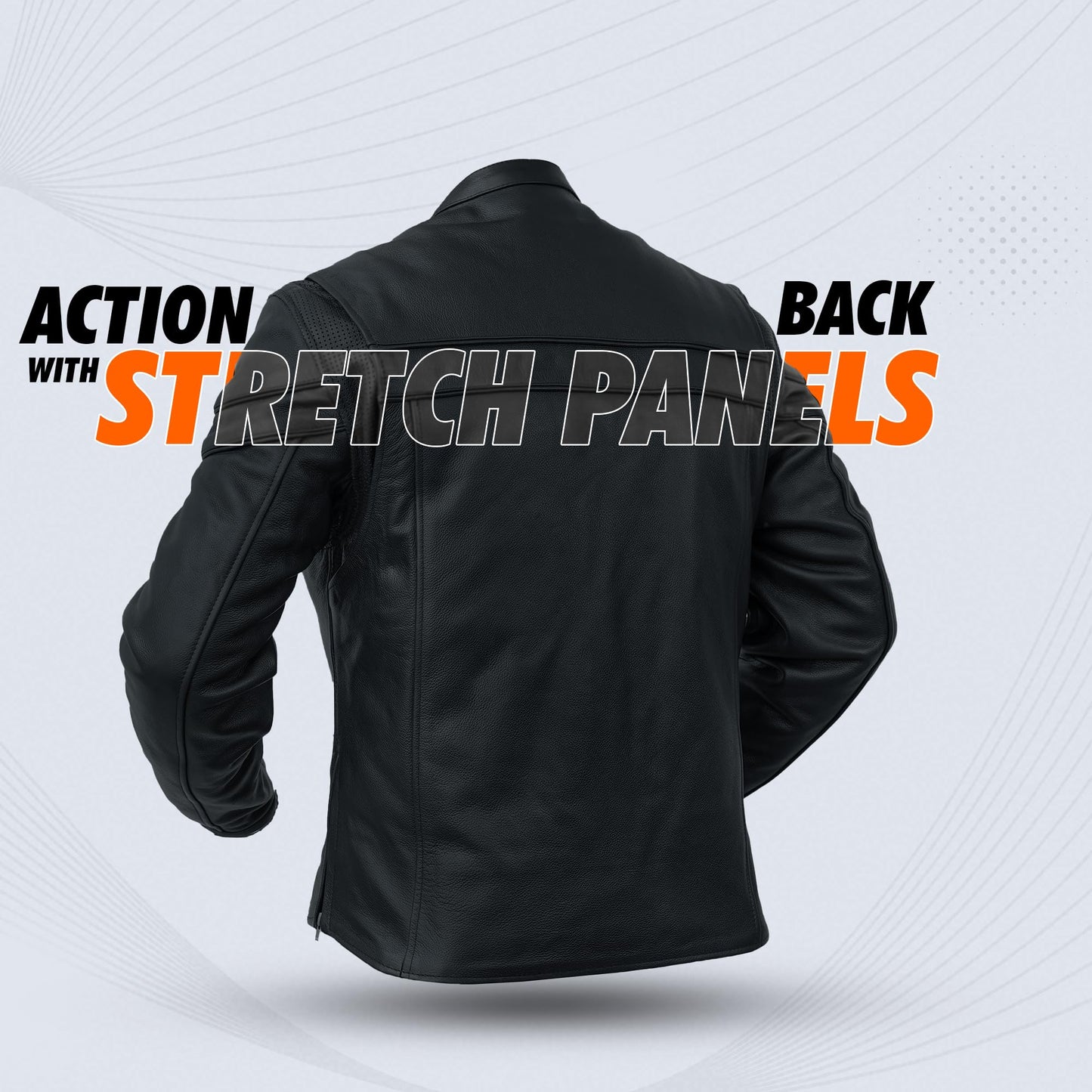 Daniel Smart Men Motorcycle Black Leather Jacket Mandarin Collar Biker Leather Jacket with inside pockets