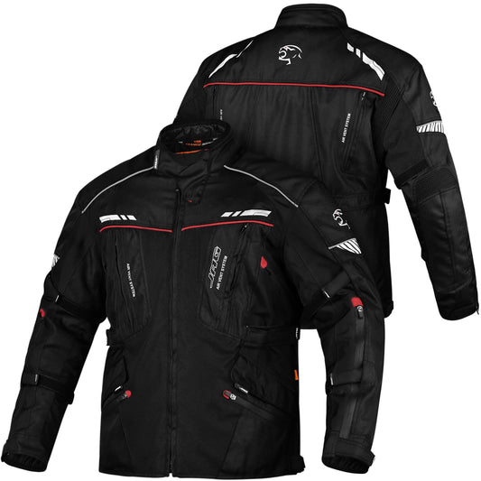 J.A.G. JAG Touring Motorcycle Armor Jacket for Men, Dual Sports Water Resistant Adventure Riding Jacket with Cordura Fabric & CE Armor Impact Protection