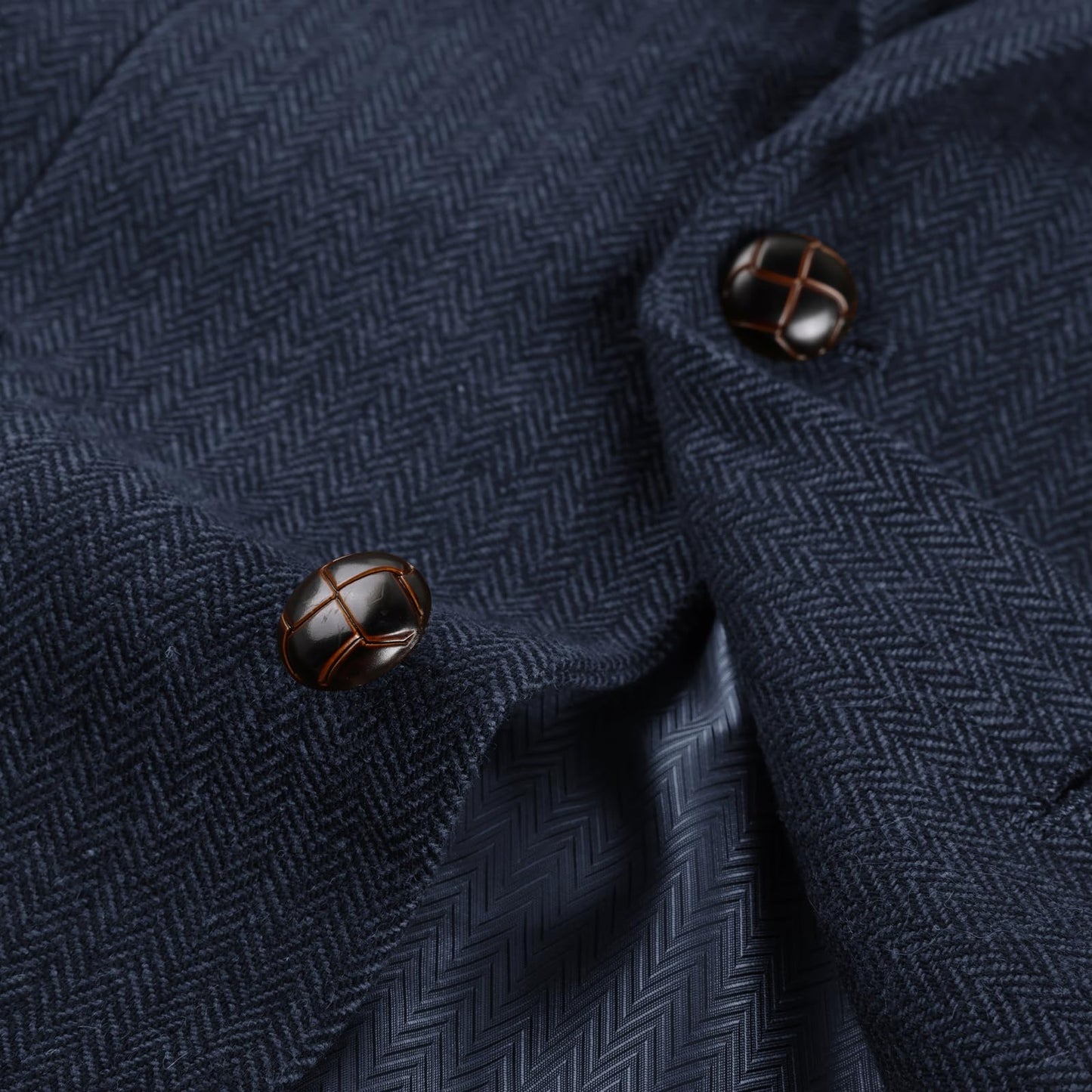 PJ PAUL JONES Mens 2 Piece Suits Wool Blend Tweed Herringbone Suit Set