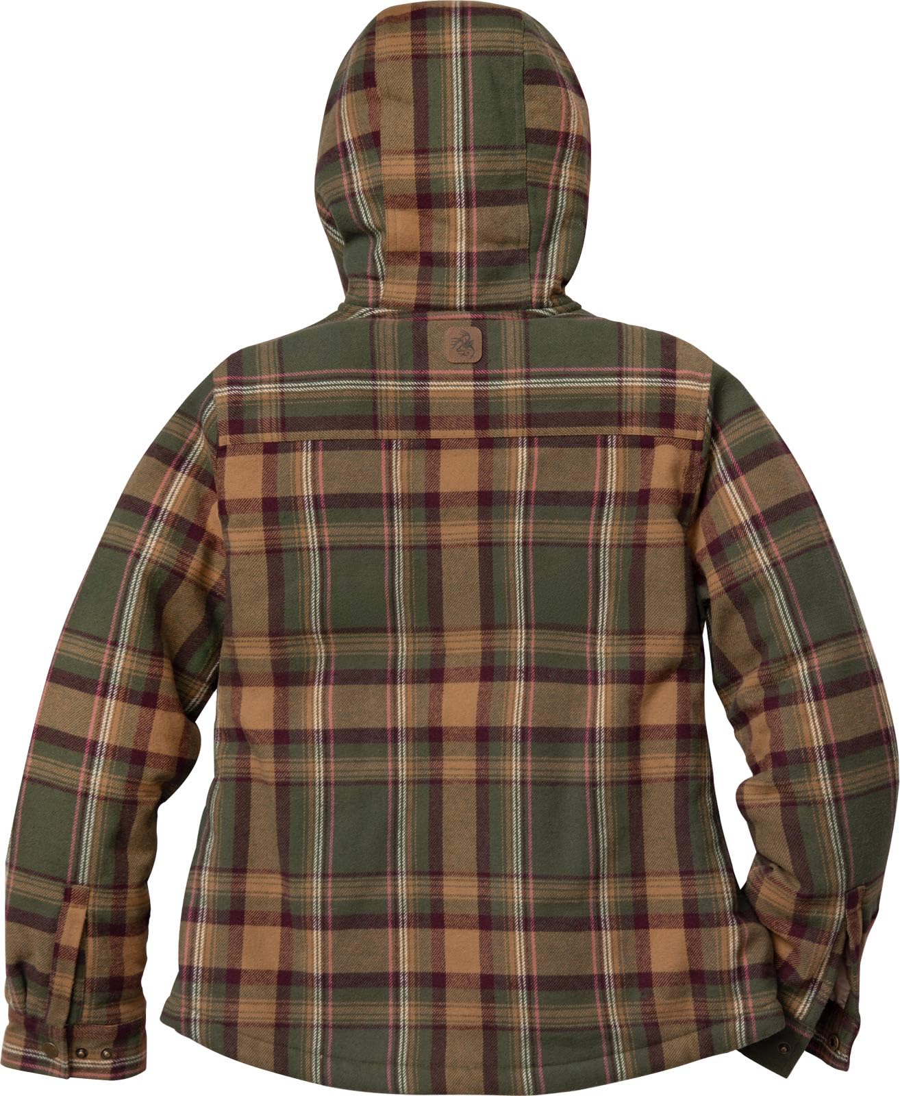 Legendary Whitetails Womens Hooded Shacket Berber Lined Shirt Jacket, Mossy Meadows, XL