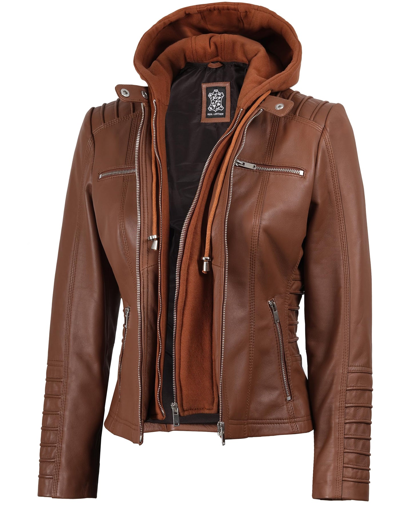 Decrum Disc Woman Leather Jackets | [1309205] Helen Brown, XL