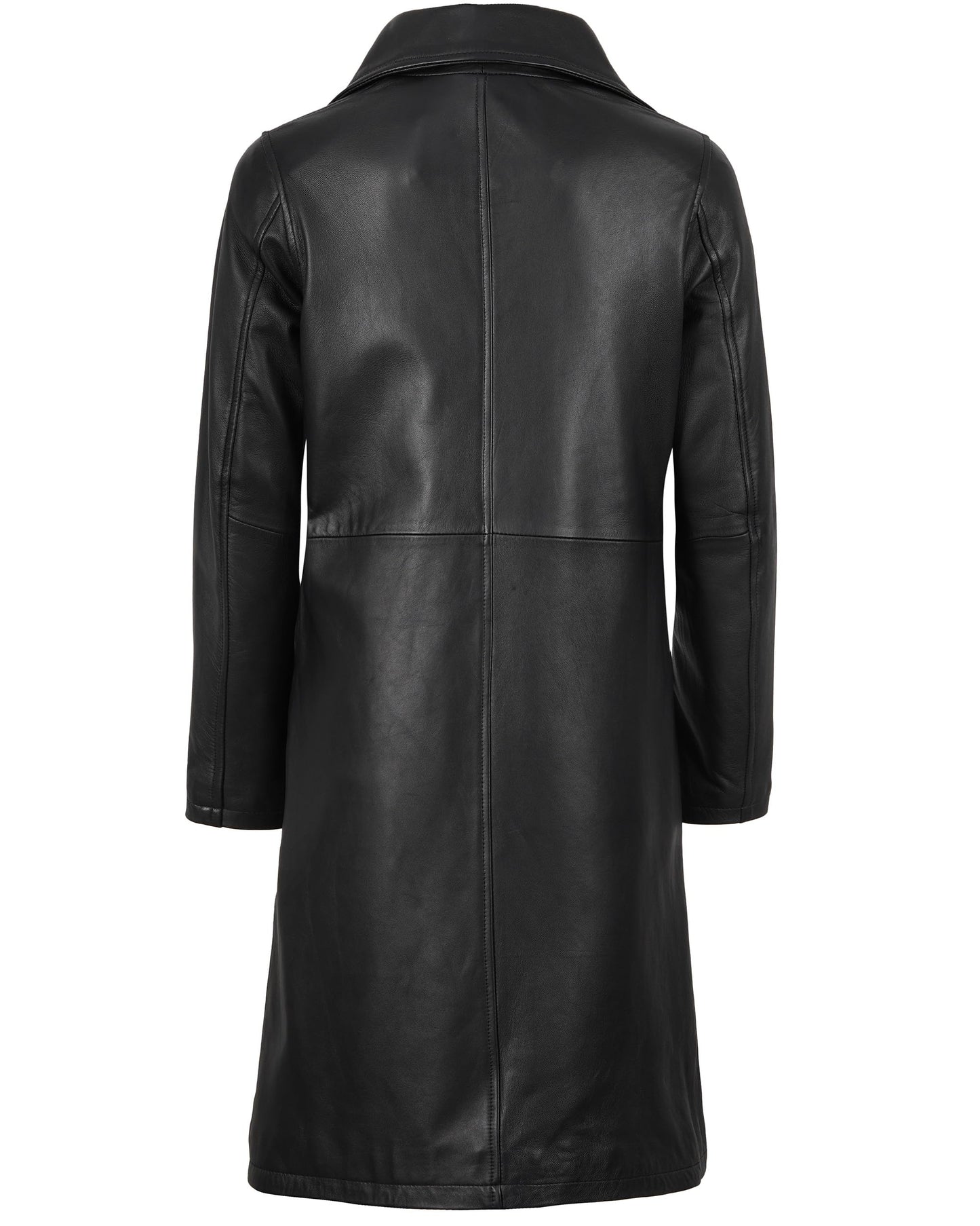 Decrum Womens Black Real Leather Coat Jacket for Adult | [1514274] Btmn Coat, L