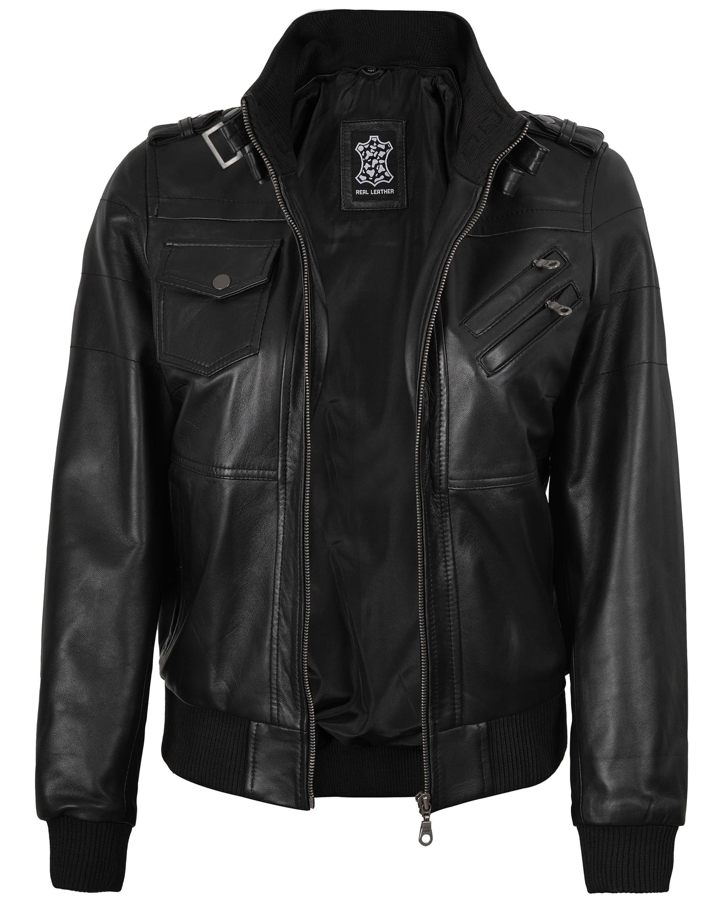 Blingsoul Biker Leather Jacket Women | [1313622] Edinburgh Black, S