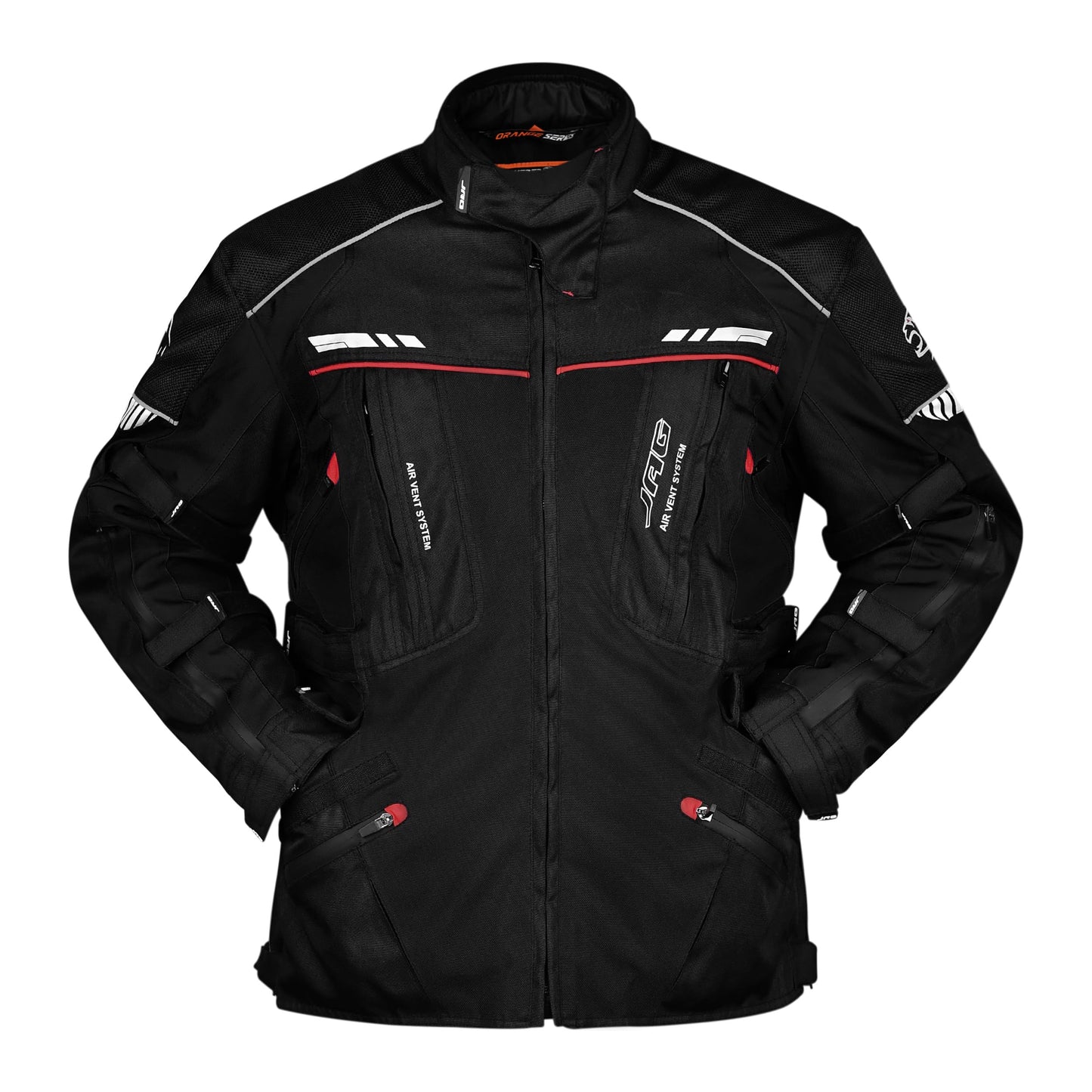 J.A.G. JAG Touring Motorcycle Armor Jacket for Men, Dual Sports Water Resistant Adventure Riding Jacket with Cordura Fabric & CE Armor Impact Protection