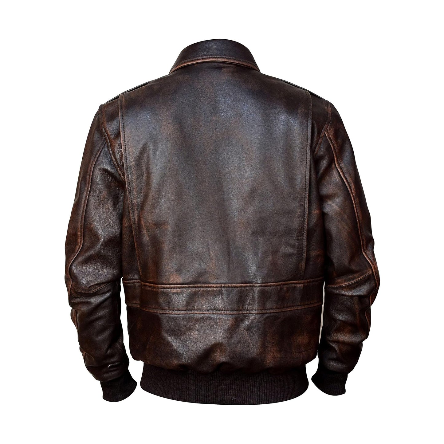UGFashions Ww2 Us brown flight jacket A2 Leather Jacket US Air Force Distressed Leather Ww2 Flight Bomber Jacket