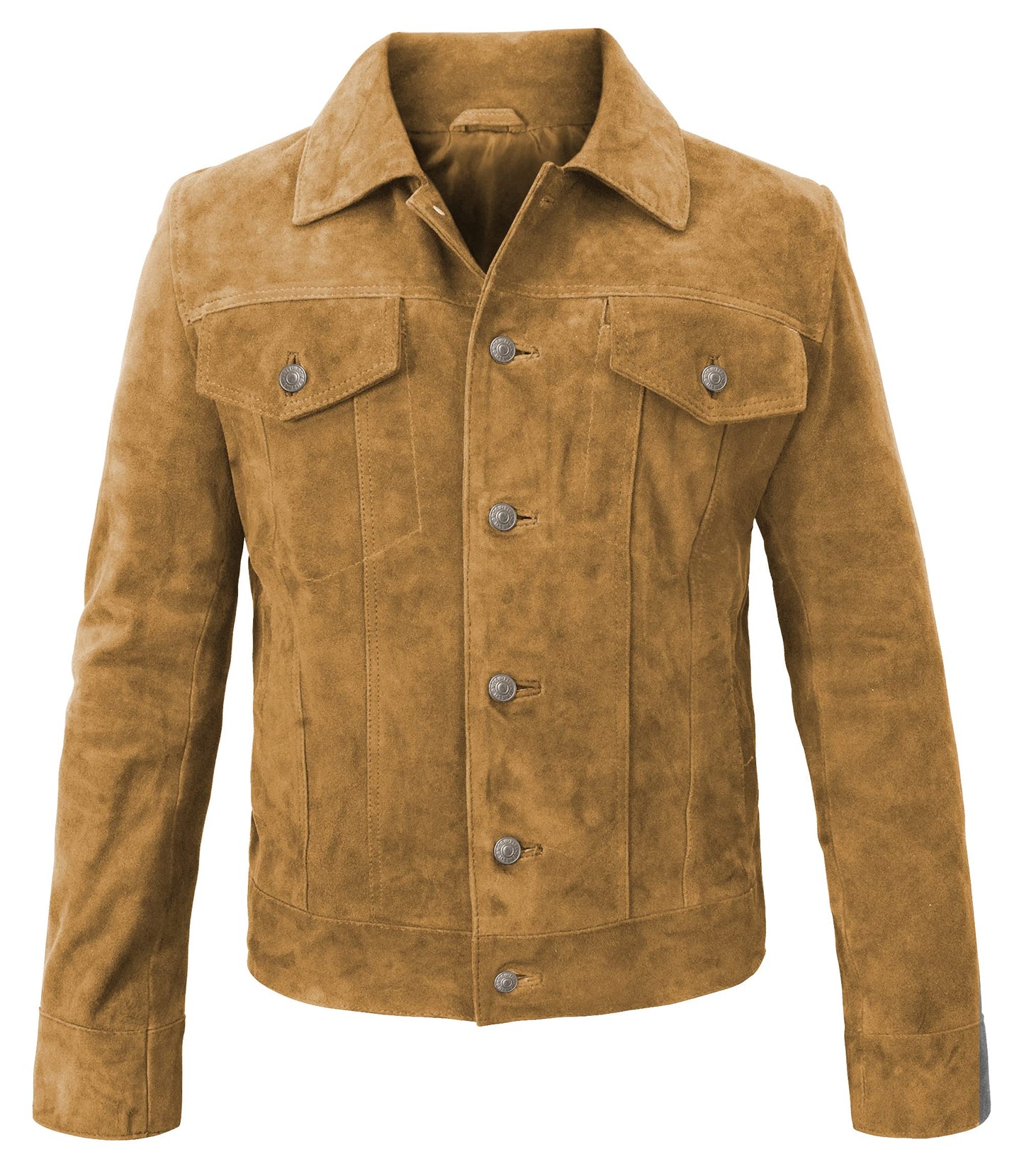 suede trucker jacket men - leather trucker jacket men - cowboy leather jackets - mens suede leather Coat