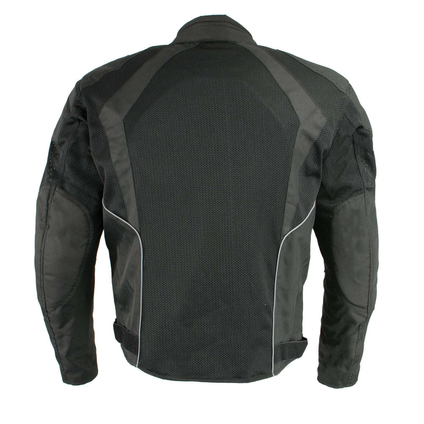 Milwaukee Leather Men’s CE Armored All-Season Motorcycle Jacket – Impact Protection Textile Racer Design - Large