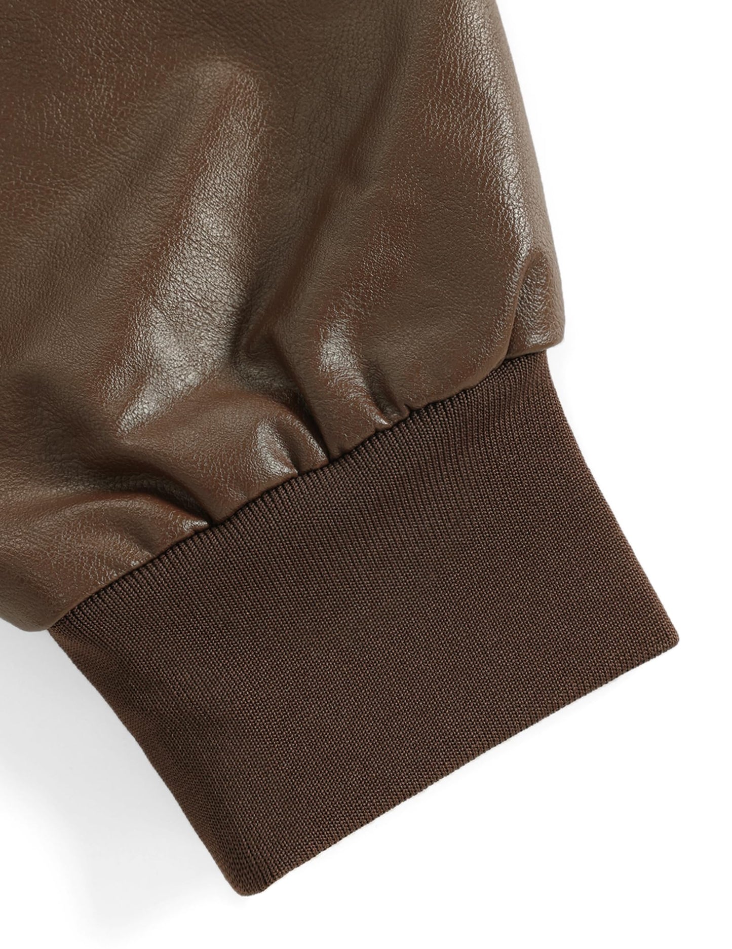 Aelfric Eden Faux Leather Jacket Oversized Racing Motorcycle Jackets Moto Coats Unisex Trendy Streetwear Jacket Dark Brown M