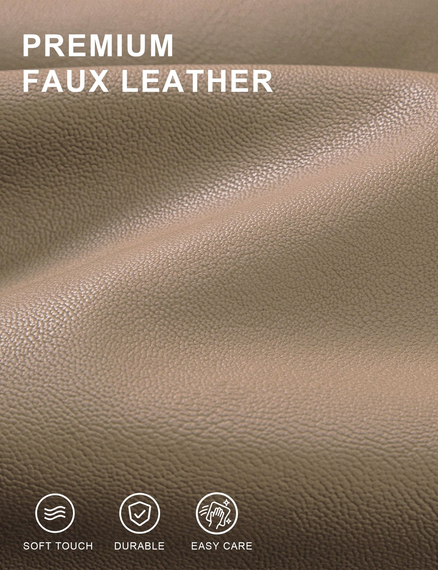Khaki Leather Jacket Men Faux Leather Jackets Motorcycle Biker Coat L