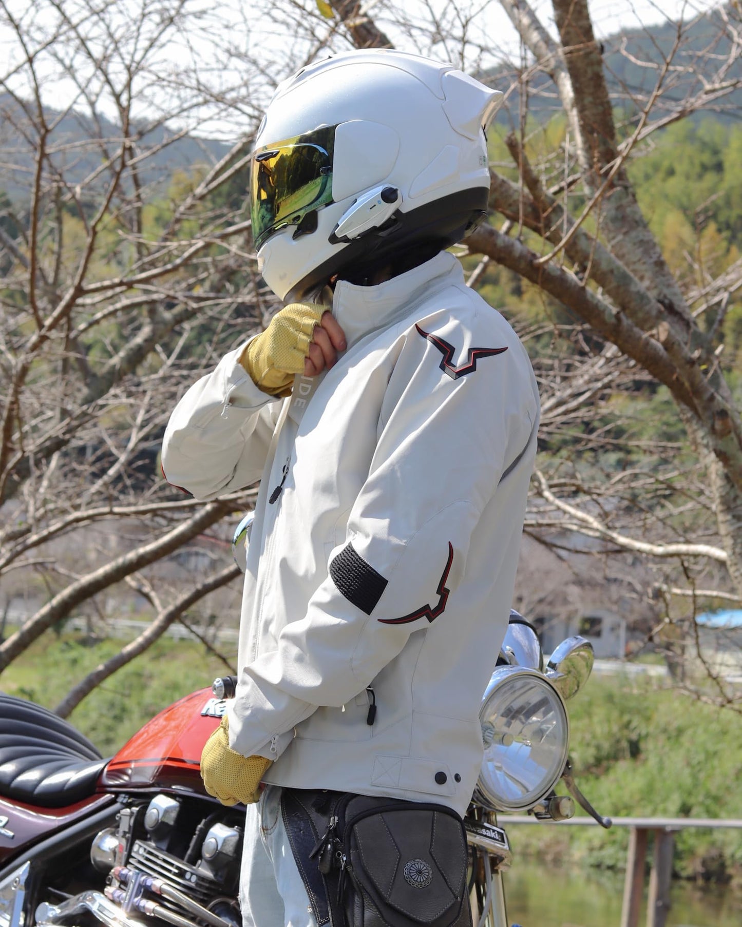 RIDEIRON Motorcycle Riding Jacket Waterproof for Men All Season