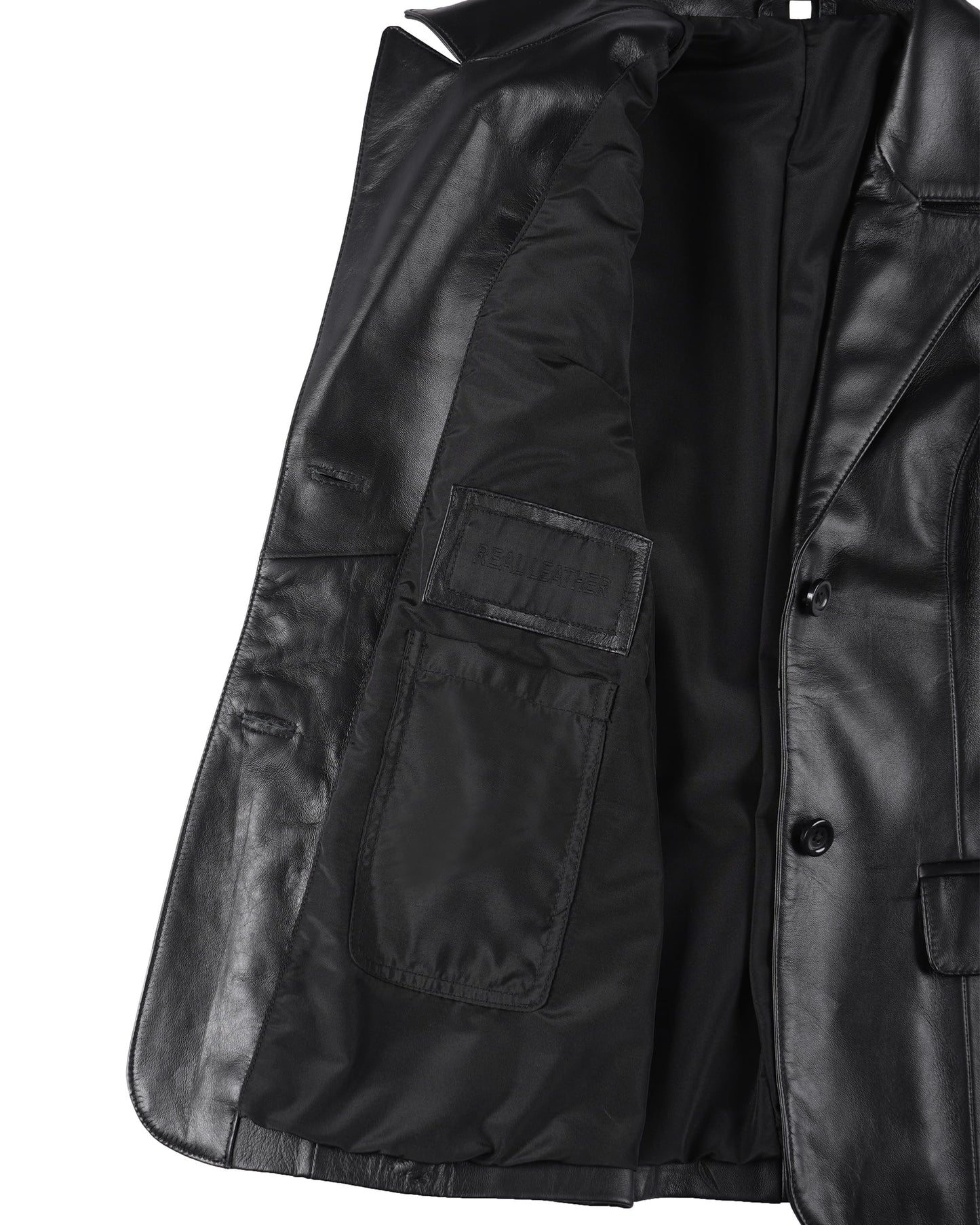 Decrum Black Leather Blazer Women - Blazer Jackets For Women | [1308964] Vcenza Black, L