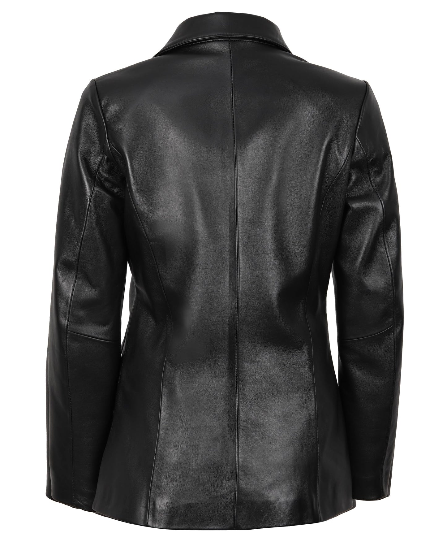 Decrum Black Leather Blazer Women - Blazer Jackets For Women | [1308964] Vcenza Black, L