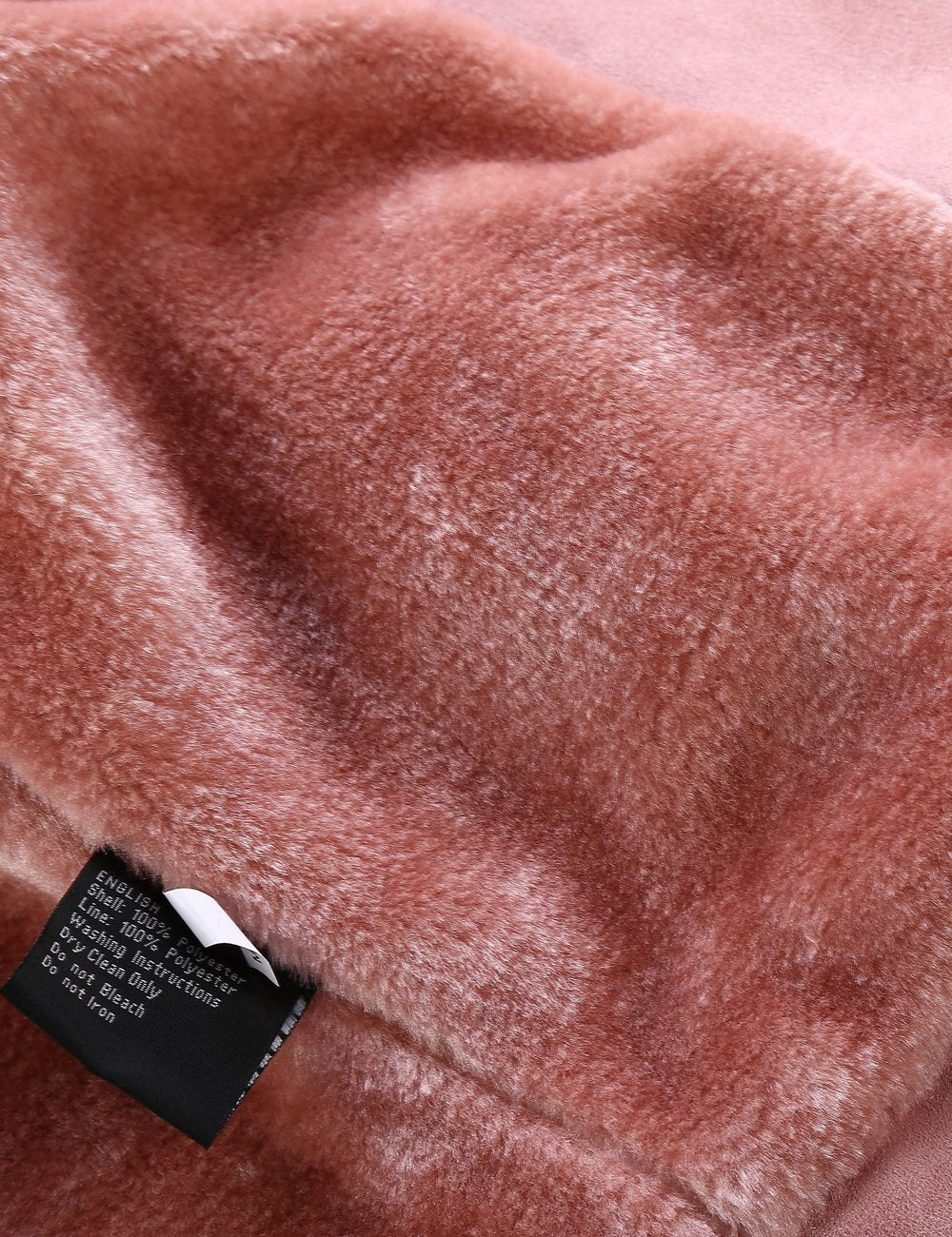 Bellivera Women's Faux Leather Suede Jacket Motocycle Sherpa-Lined Coat with Removable Fur Collar 8830 Pink S