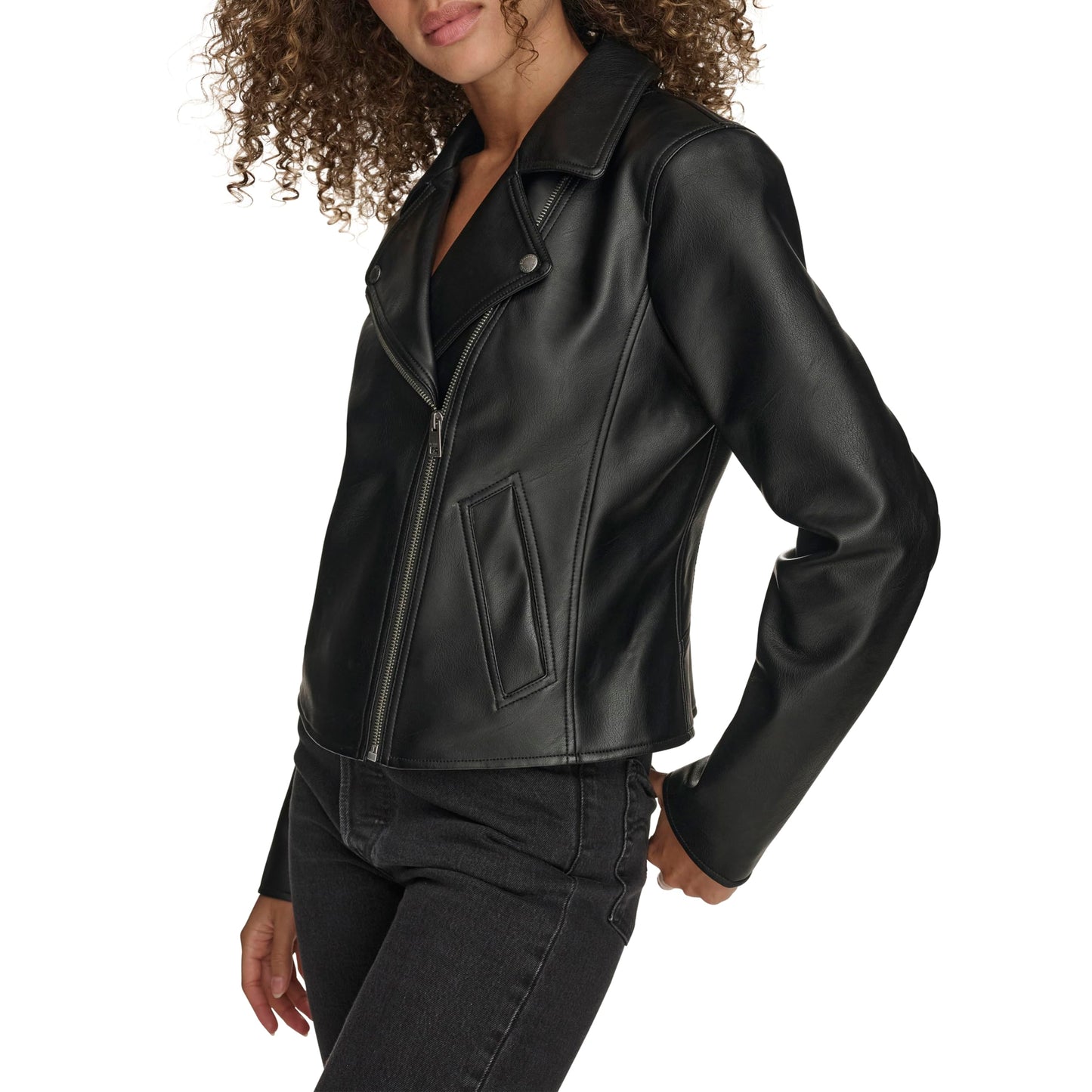 Levi's Women's Moto Jacket With Welt Pockets, Black, Medium