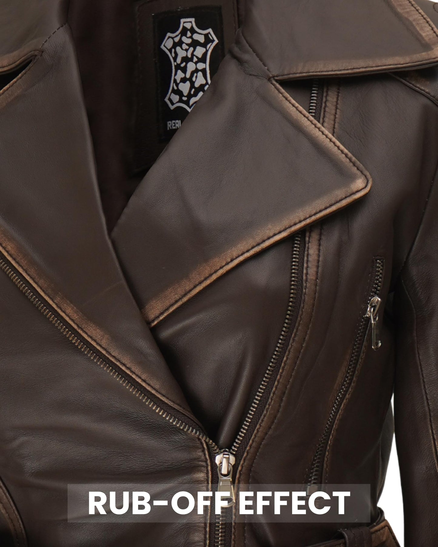 Decrum Leather Blazer Jackets - Leather Jacket for Women | [1302162] Victoria Brown, S