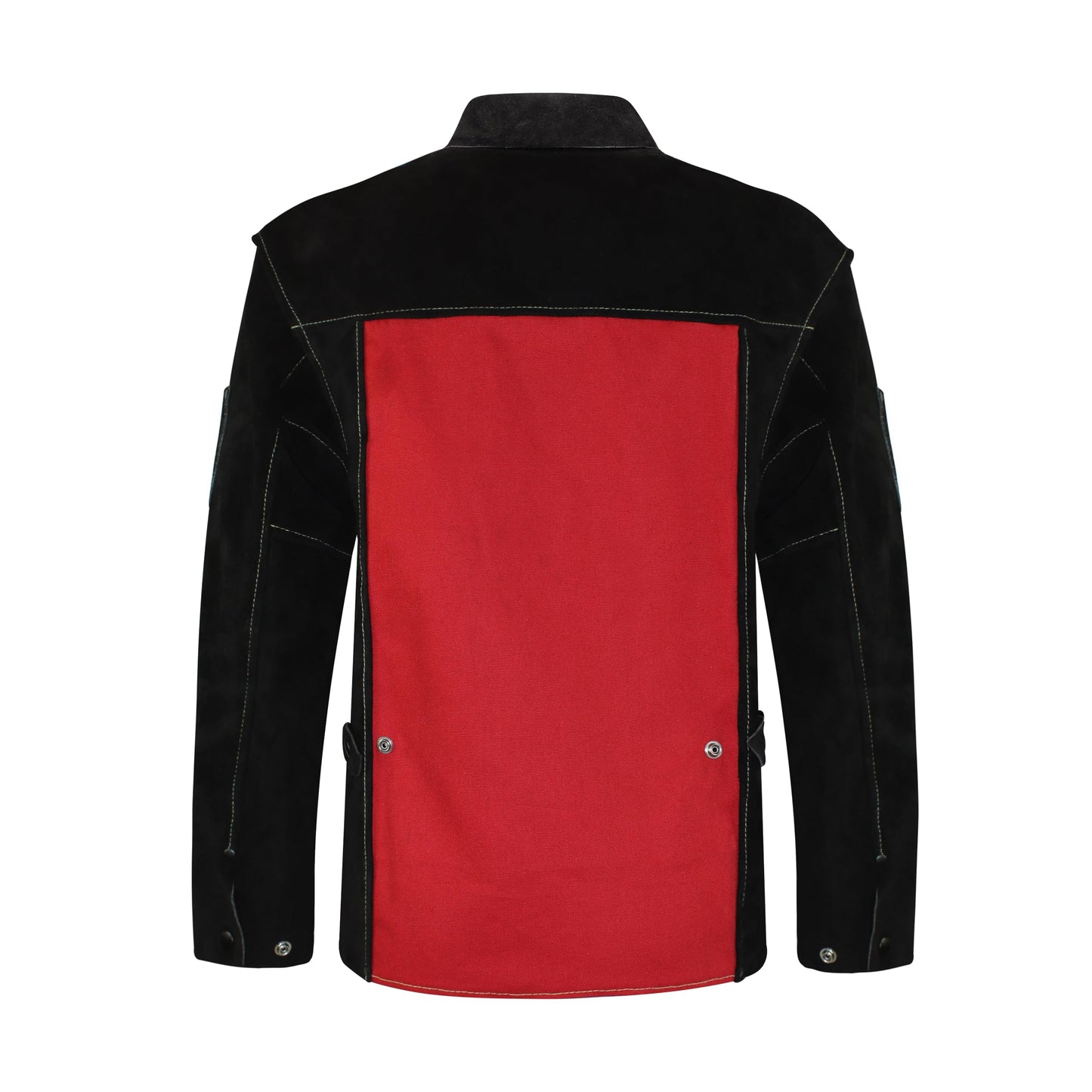 ONETIAN Black Leather Welding Jacket,Flame Heat Resistant (M)