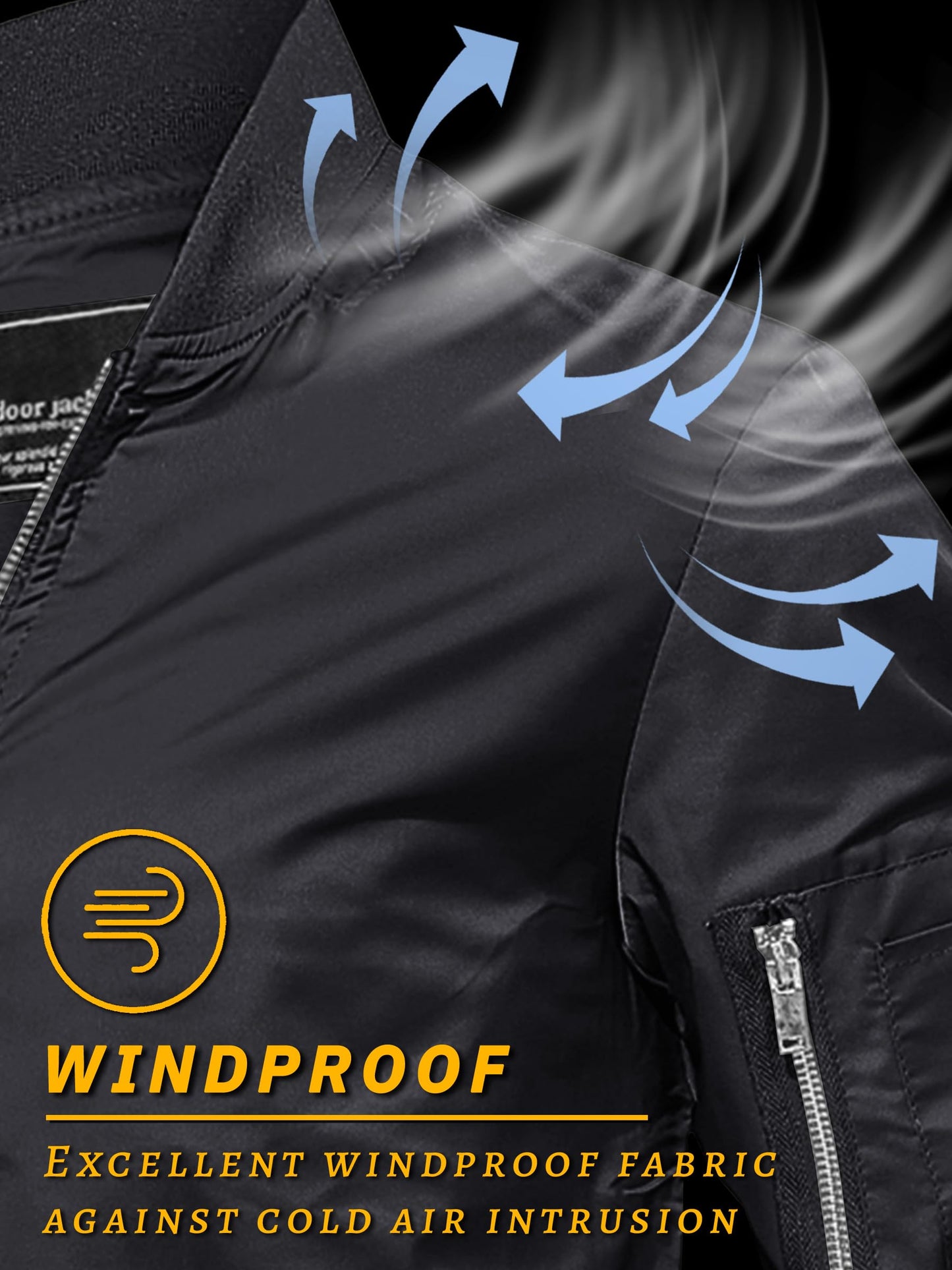 TACVASEN Bomber Jacket Men Varsity Jackets Black Bomber Jackets Men Windproof Jackets Mens Casual Jackets Mens Spring Jackets Harrington Jacket