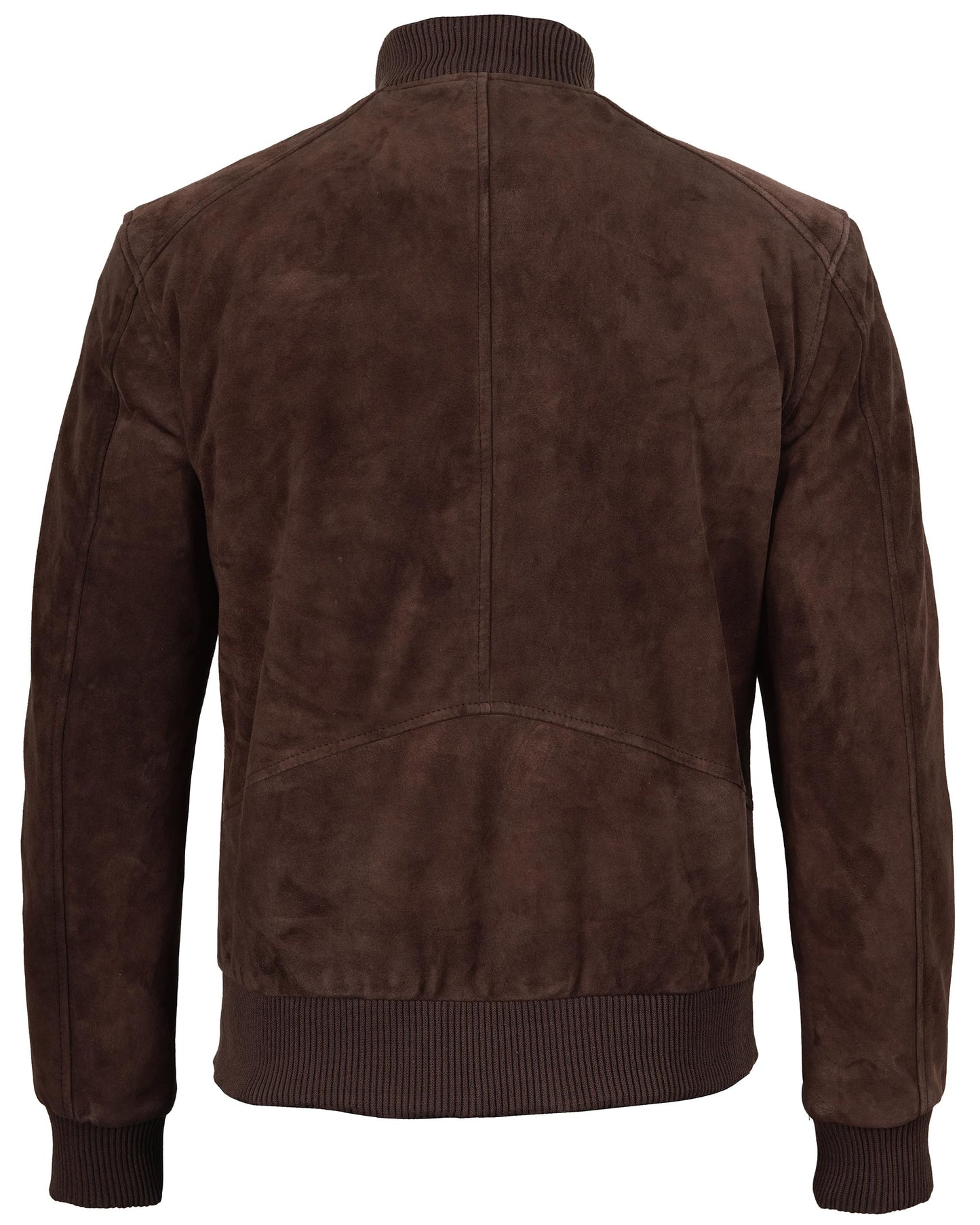 fjackets Real Suede Leather Bomber Jackets For Men - Baseball Leather Jacket- Brown Leather Jackets For Men | [1108784] Adamsville L
